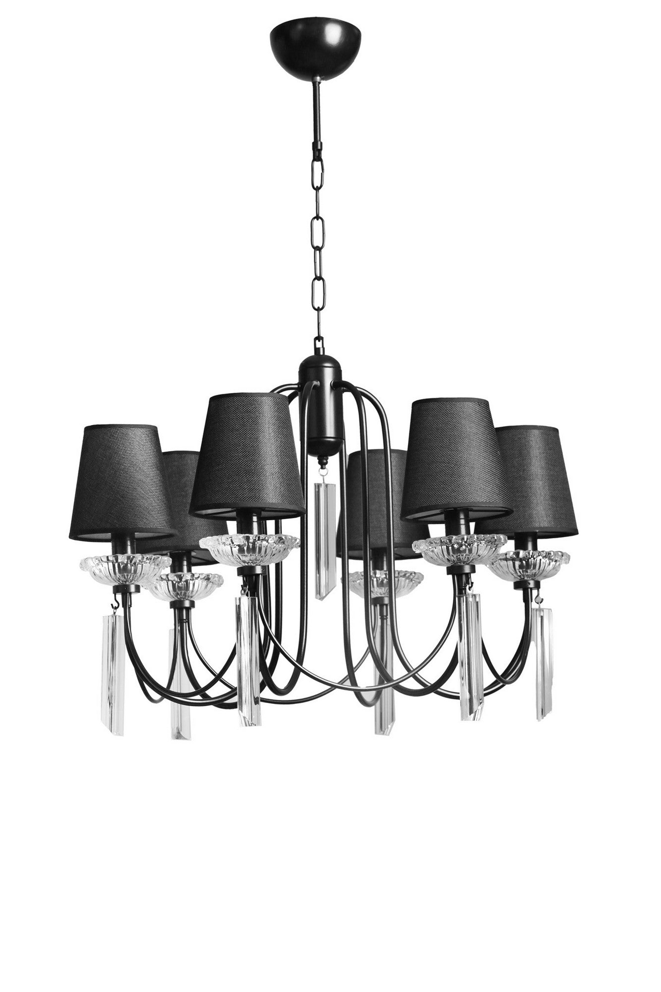 Candeeiro de Teto – 65 cm – Preto – Metal