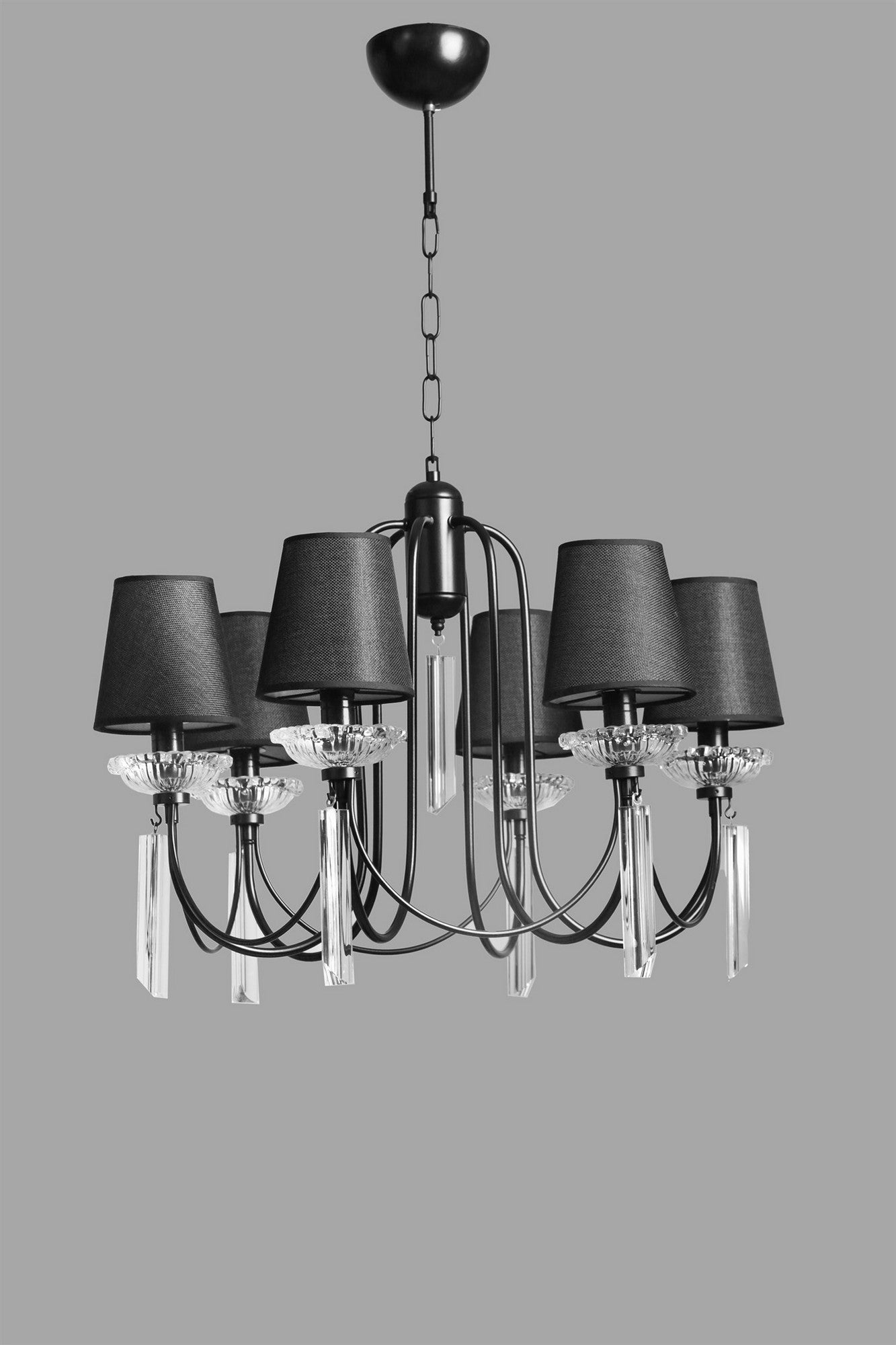 Candeeiro de Teto – 65 cm – Preto – Metal