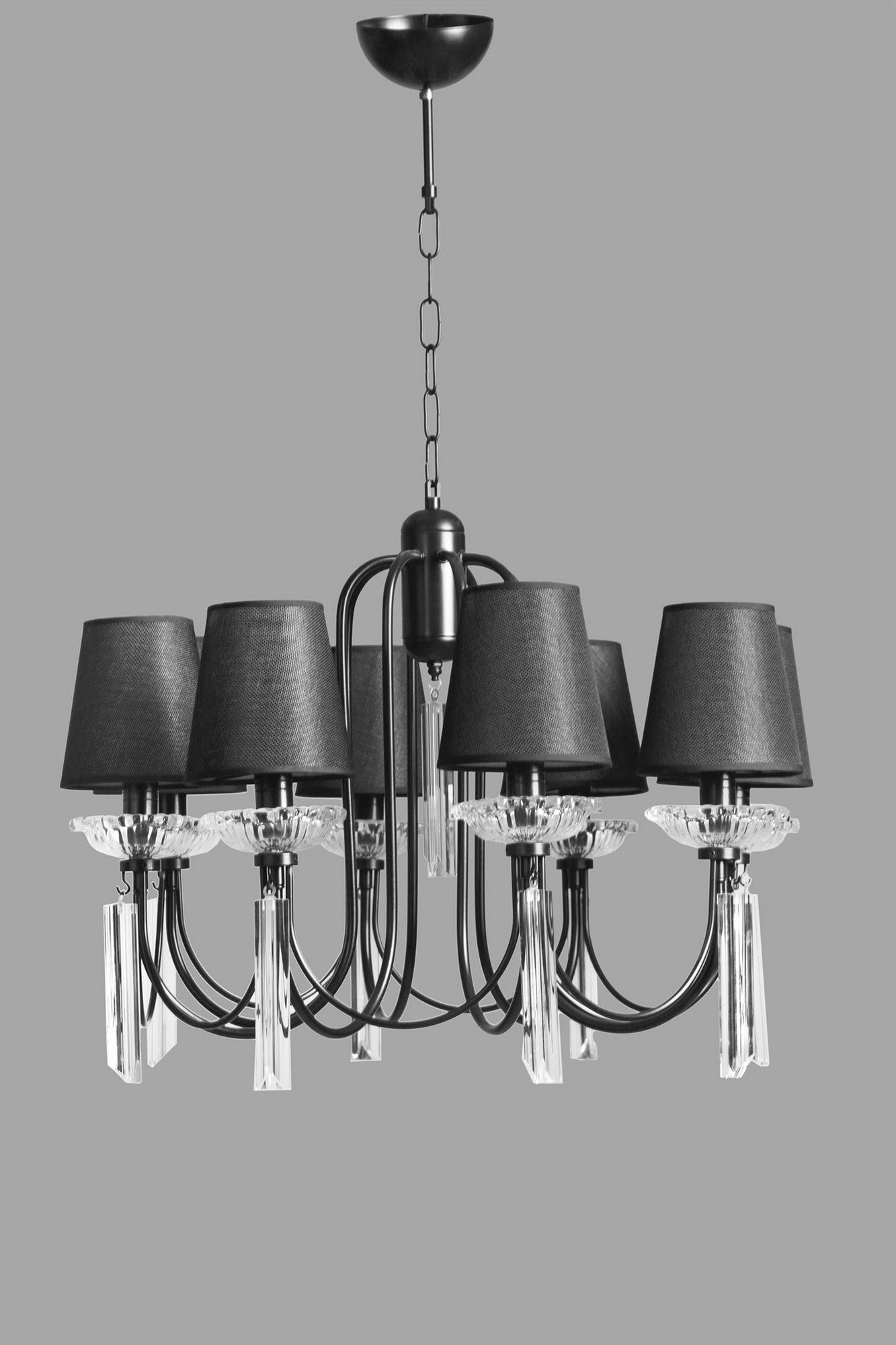 Candeeiro de Teto – 65 cm – Preto – Metal