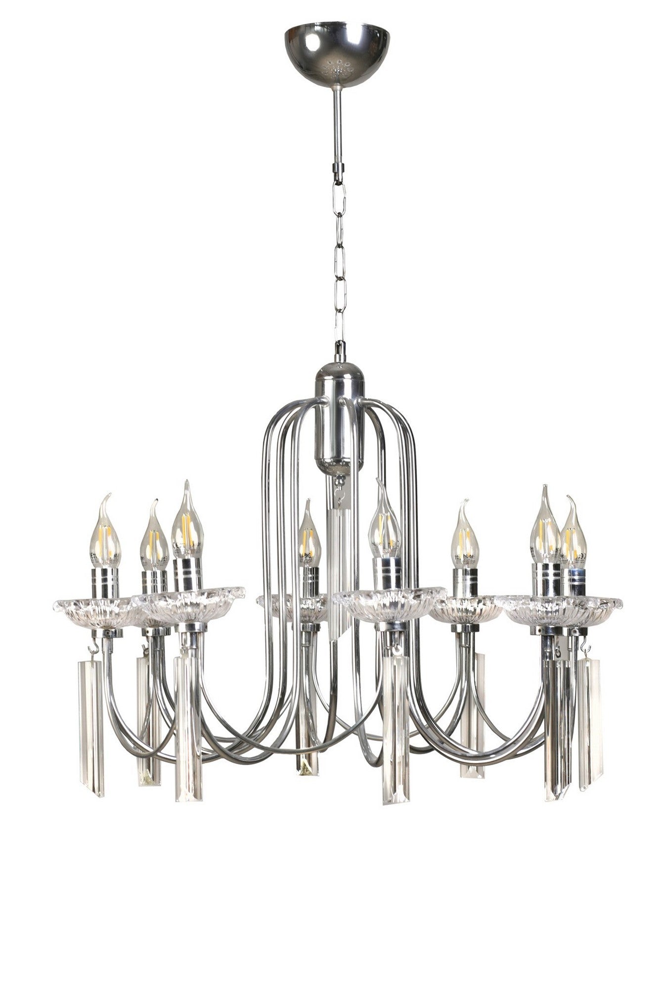 Candeeiro de Teto – 65 cm – Cromado – Metal