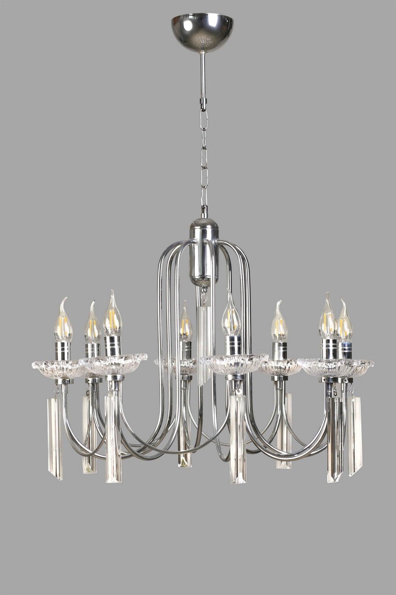 Candeeiro de Teto – 65 cm – Cromado – Metal