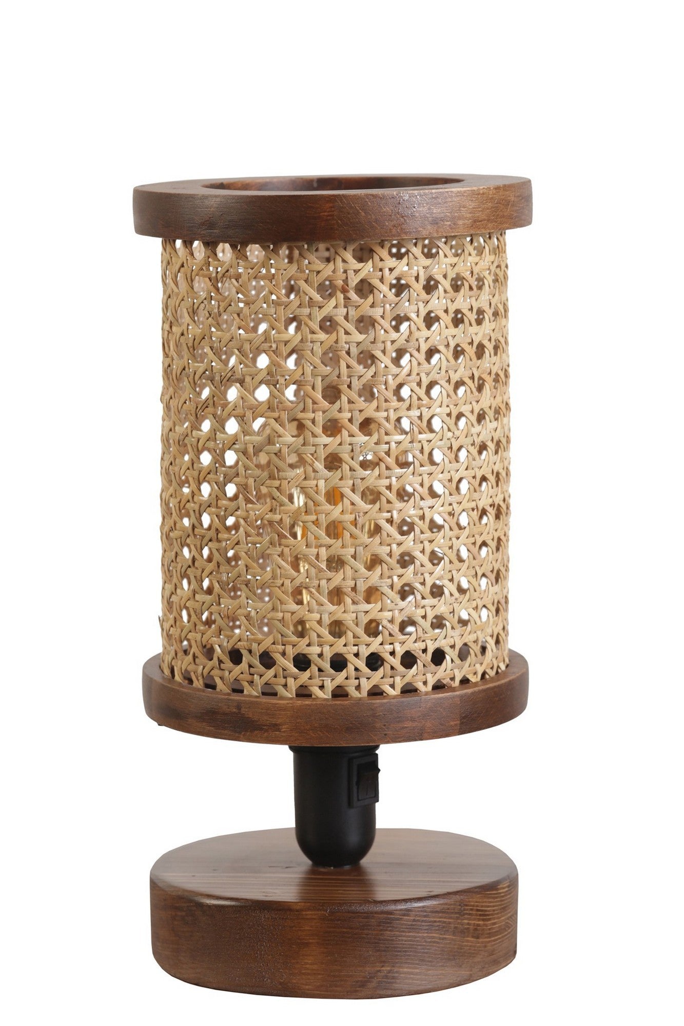 Candeeiro de Mesa – 31 cm – Noz – Metal
