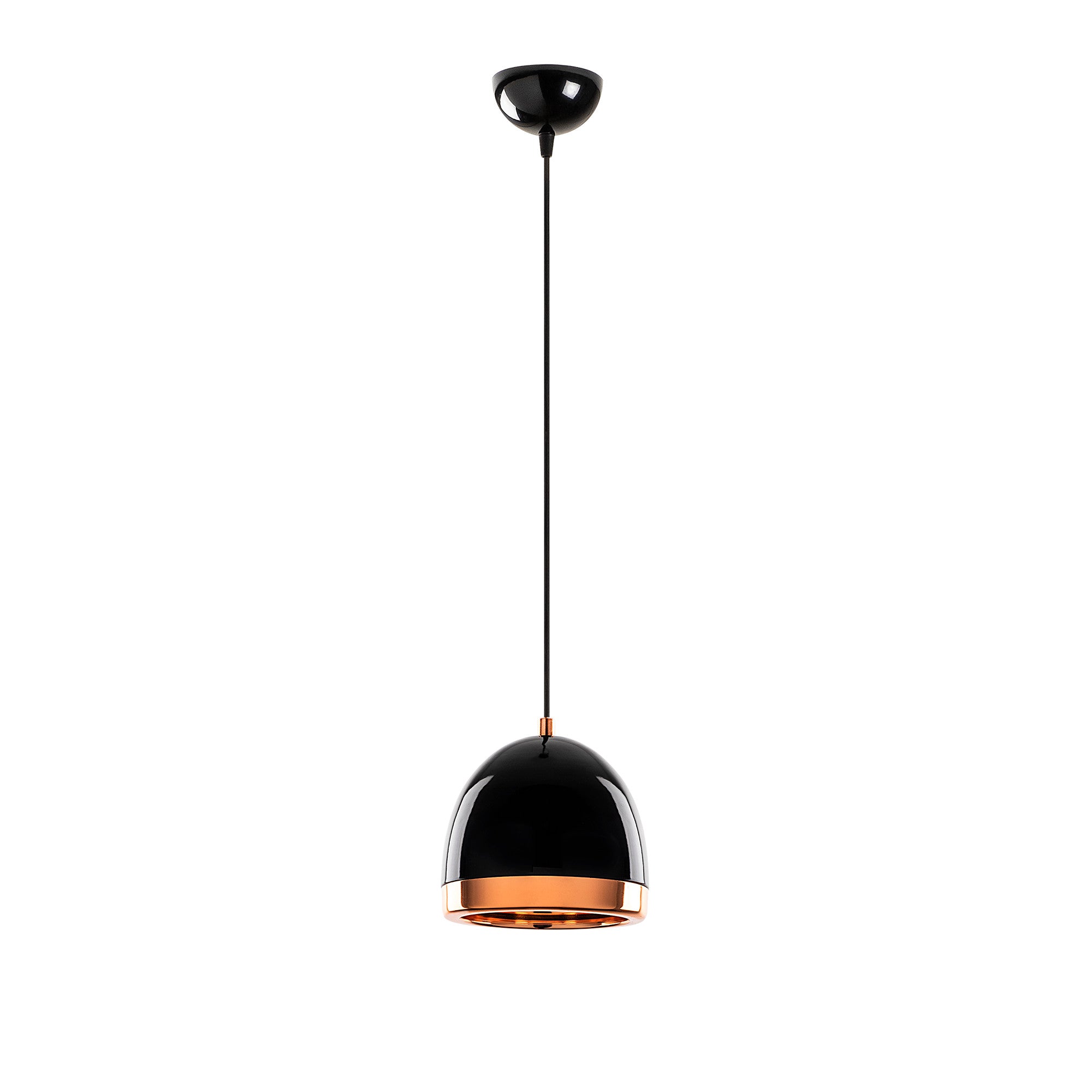 Candeeiro de Teto Industrial Moderno – 17x17 cm – Preto e Dourado – Metal