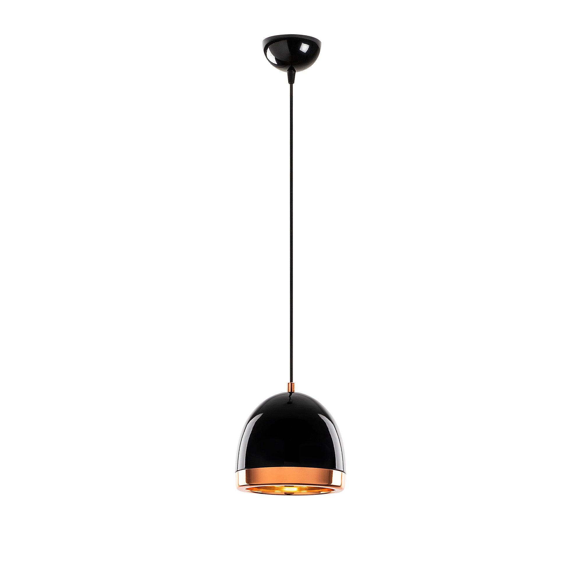 Candeeiro de Teto Industrial Moderno – 17x17 cm – Preto e Dourado – Metal
