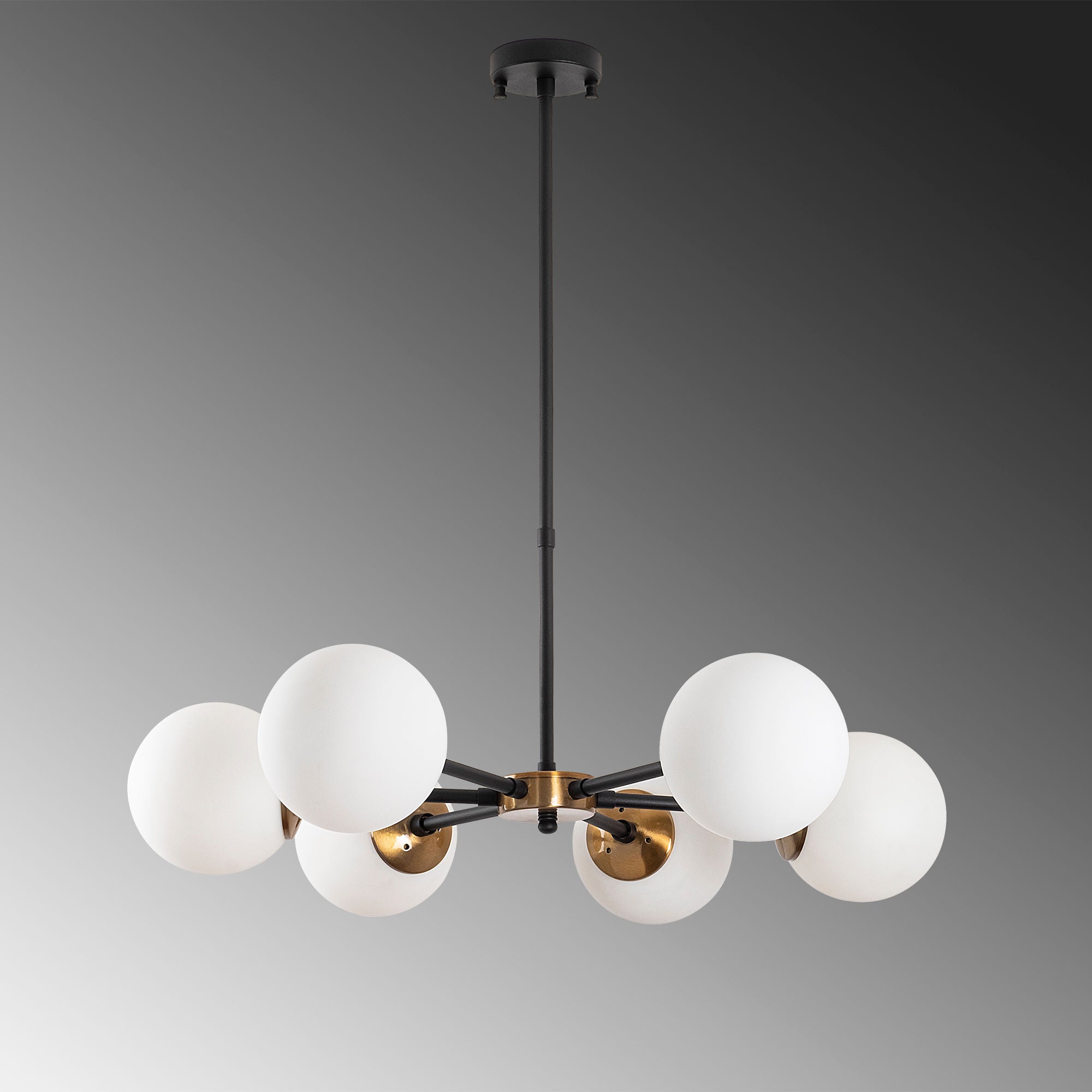 Candeeiro de Teto – 73x73x35-72 cm – preto/antigo/creme – metal