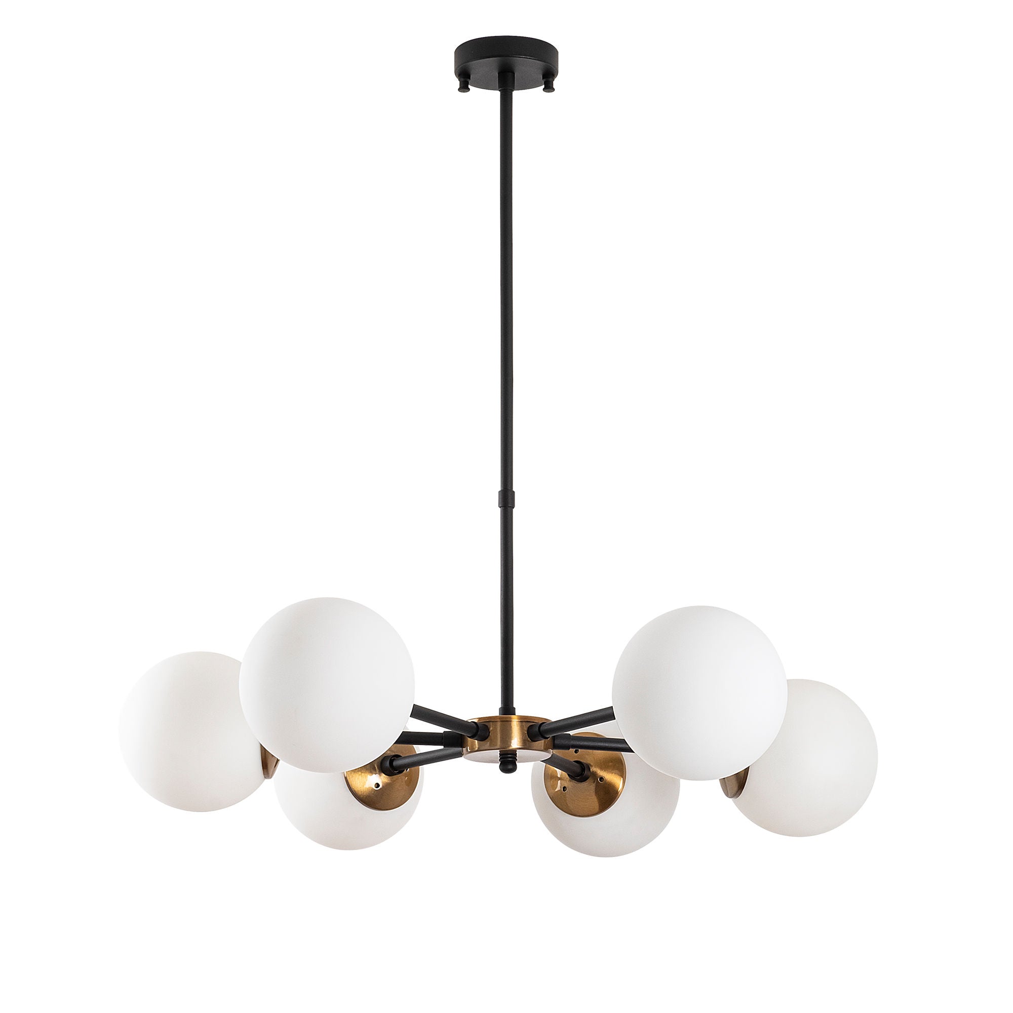 Candeeiro de Teto – 73x73x35-72 cm – preto/antigo/creme – metal