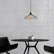 Candeeiro de Teto industrial – altura ajustável de 30 a 120 cm – preto – metal