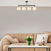 Candeeiro de Teto – 70 x 15 x 35 cm – Preto e Dourado – Metal