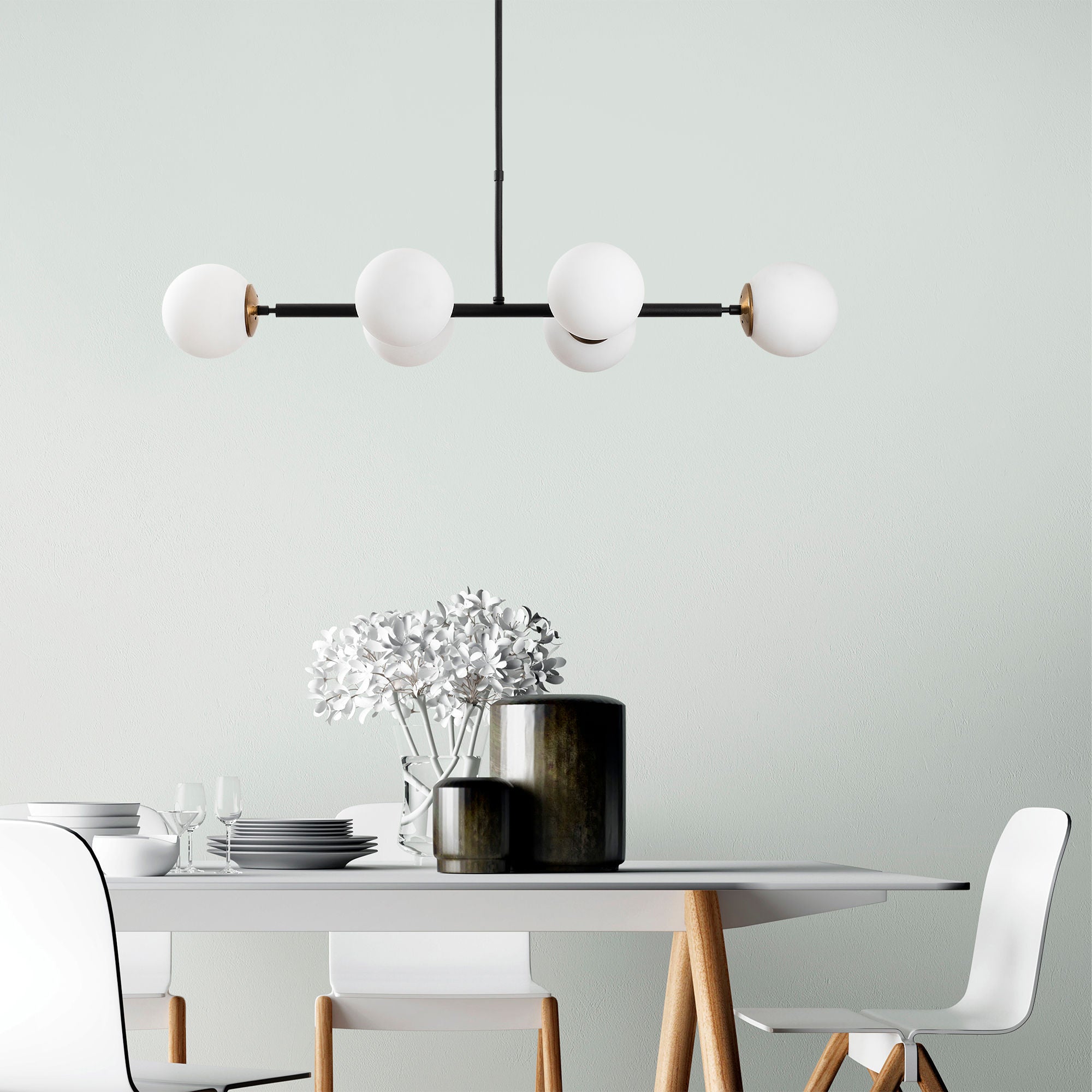 Candeeiro de Teto Industrial – 110 x 40 x 35-66 cm – Preto e Creme Antigo – Metal