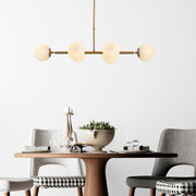 Candeeiro de Teto Vintage Elegante – 110x40x35-66 cm – Cobre – Metal e Vidro