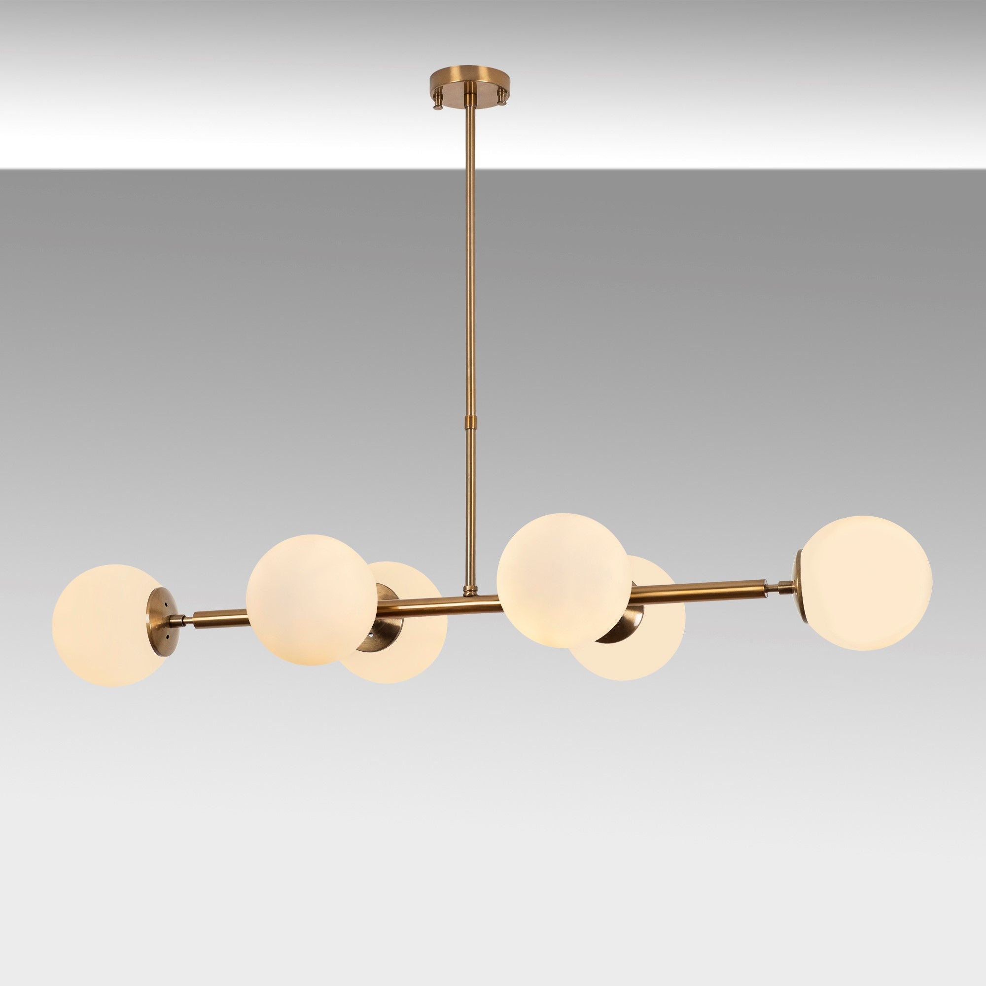 Candeeiro de Teto Vintage Elegante – 110x40x35-66 cm – Cobre – Metal e Vidro
