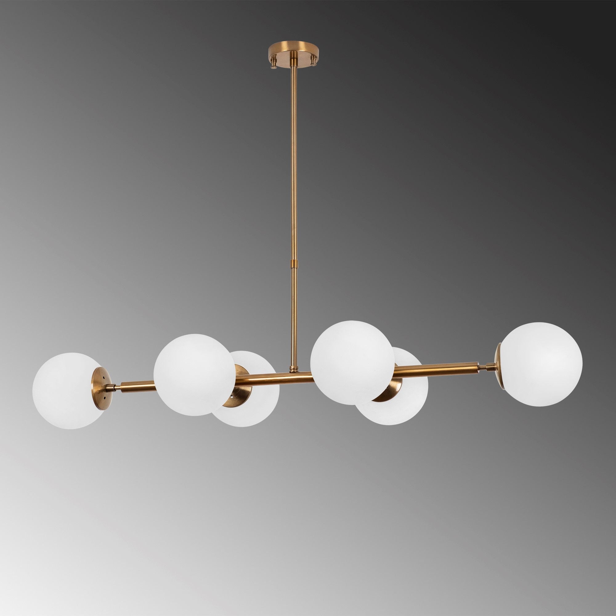 Candeeiro de Teto Vintage Elegante – 110x40x35-66 cm – Cobre – Metal e Vidro