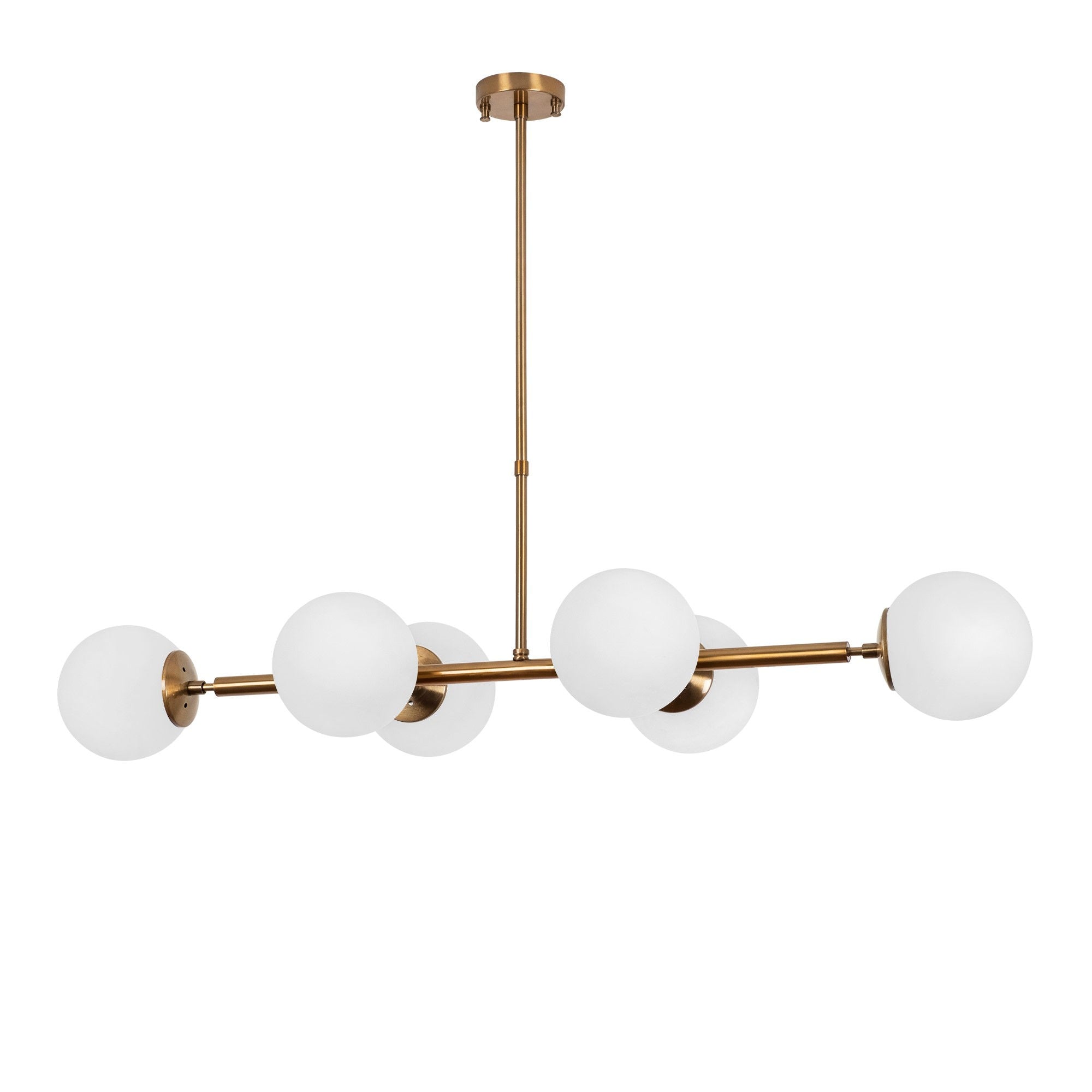 Candeeiro de Teto Vintage Elegante – 110x40x35-66 cm – Cobre – Metal e Vidro
