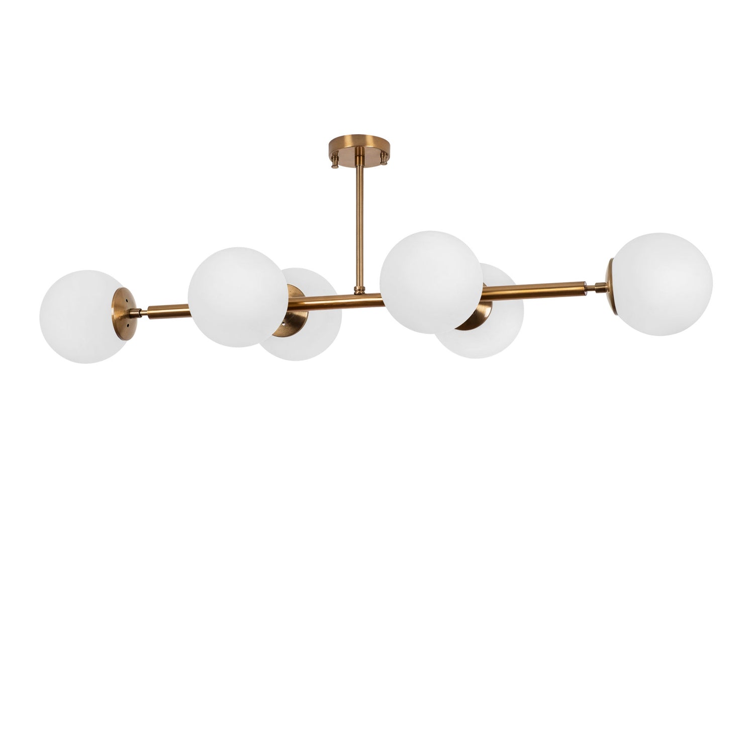 Candeeiro de Teto – 110 x 40 x 35 cm – Cobre – Metal e Vidro