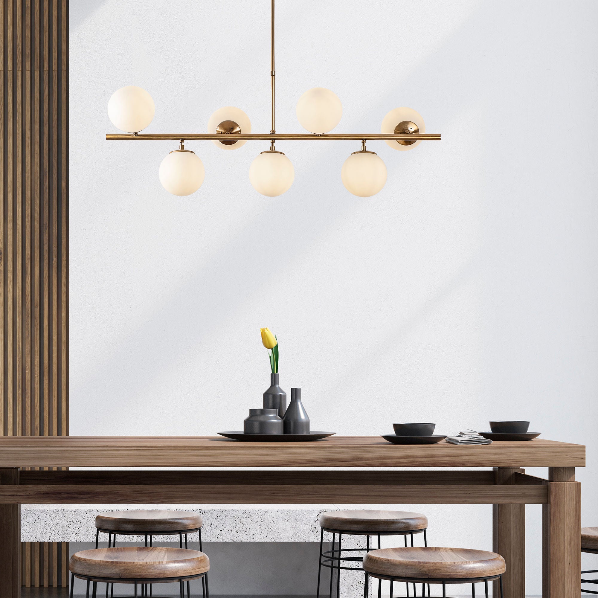Candeeiro de Teto – 113 x 40 x 46-85 cm – Cobre – Metal