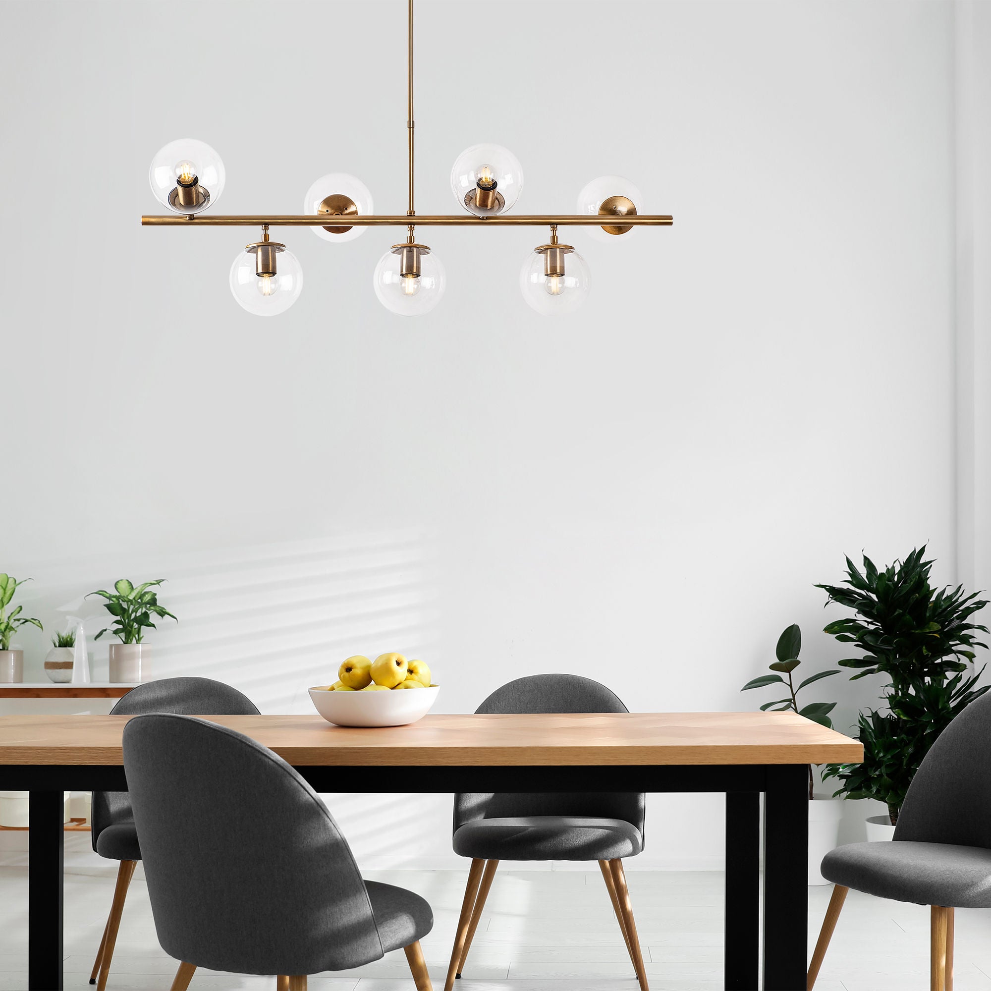 Candeeiro de Teto Vintage Elegante – Altura Ajustável 113 x 40 x 46-85 cm – Cobre – Metal