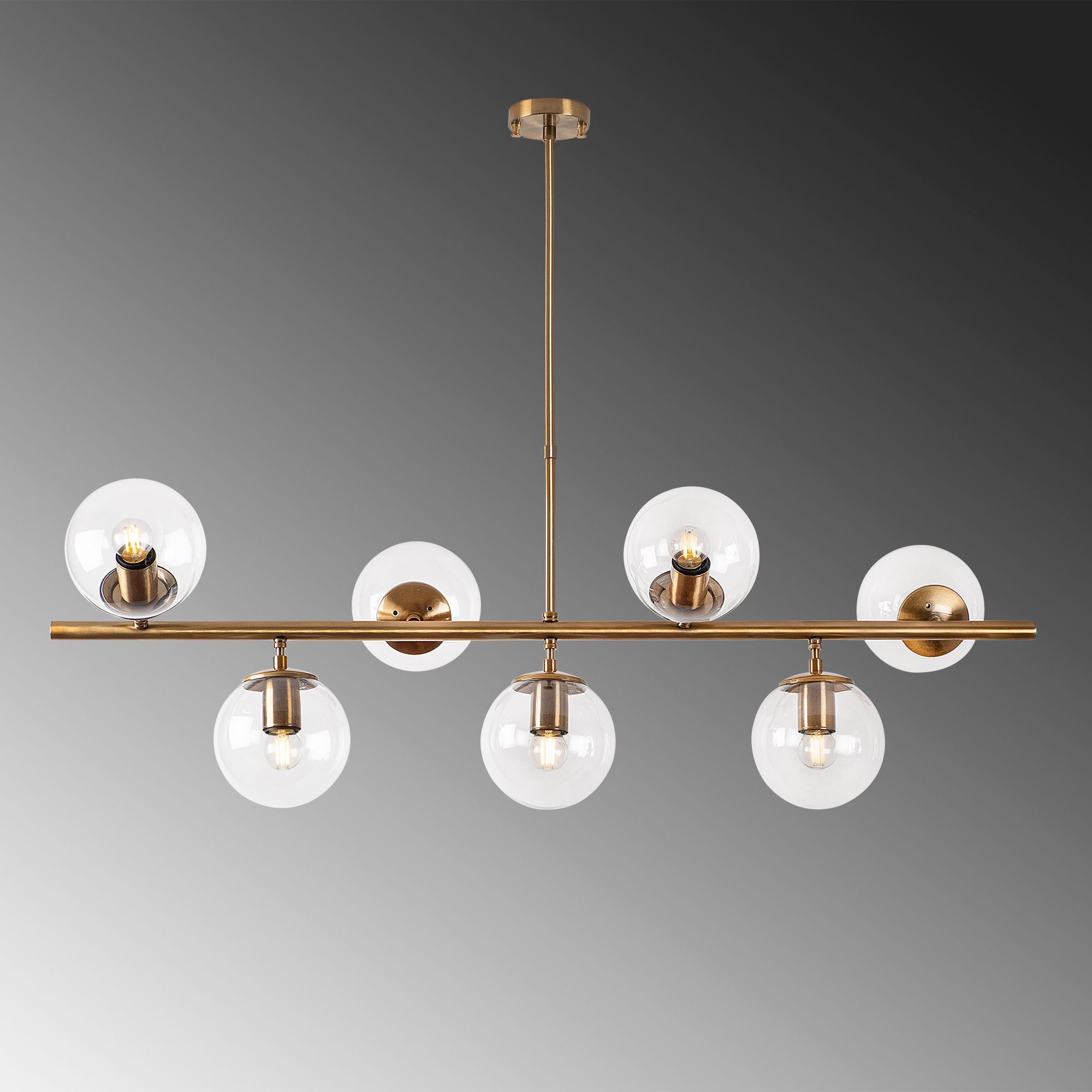 Candeeiro de Teto Vintage Elegante – Altura Ajustável 113 x 40 x 46-85 cm – Cobre – Metal