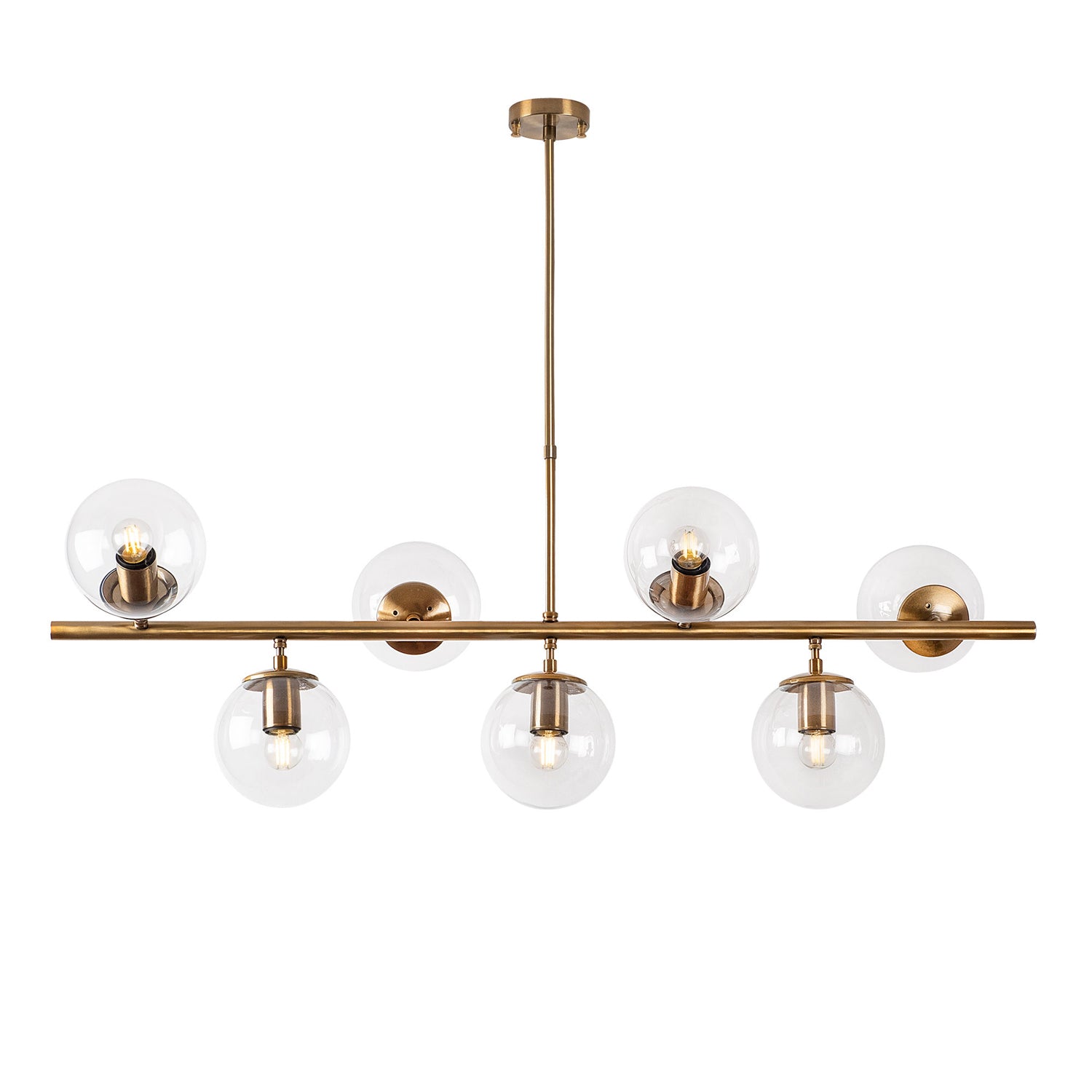 Candeeiro de Teto Vintage Elegante – Altura Ajustável 113 x 40 x 46-85 cm – Cobre – Metal