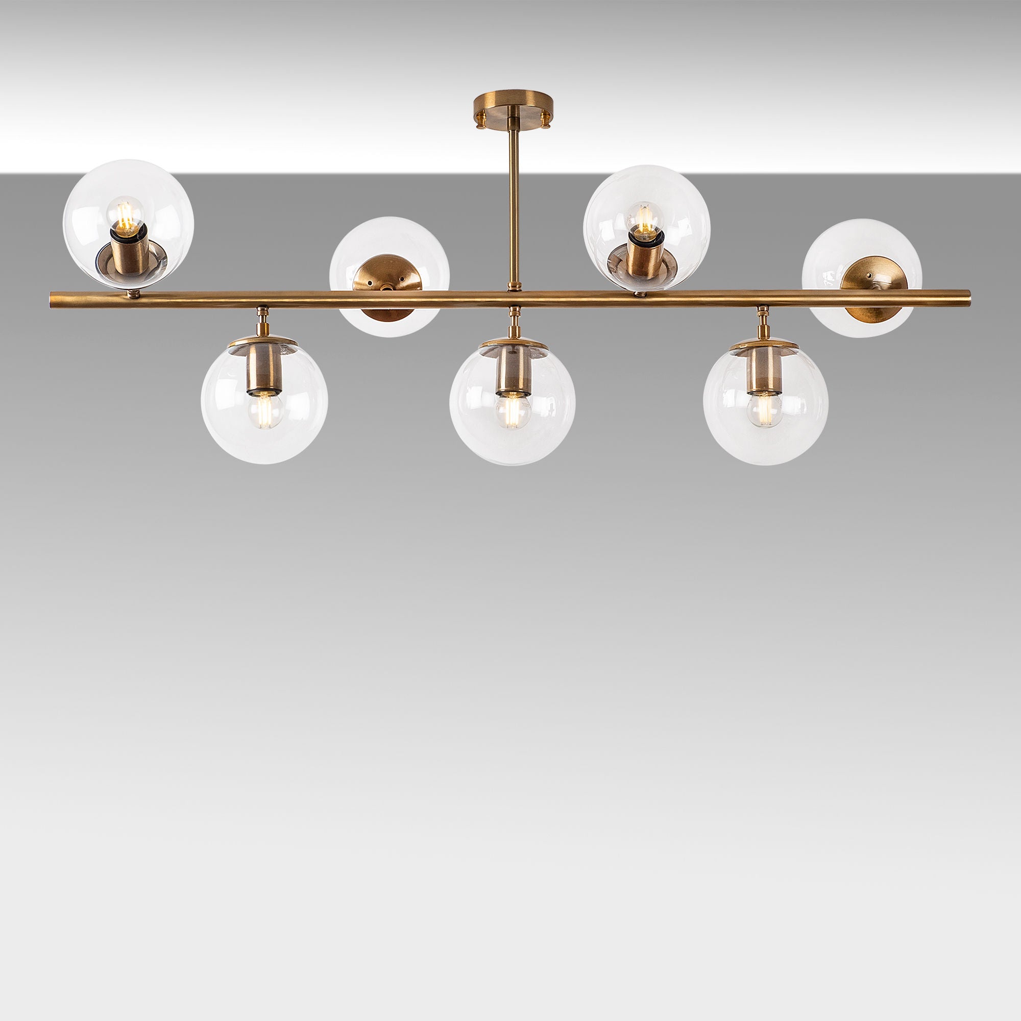 Candeeiro de Teto Vintage – 113 x 40 x 46 cm – Cor cobre – Metal