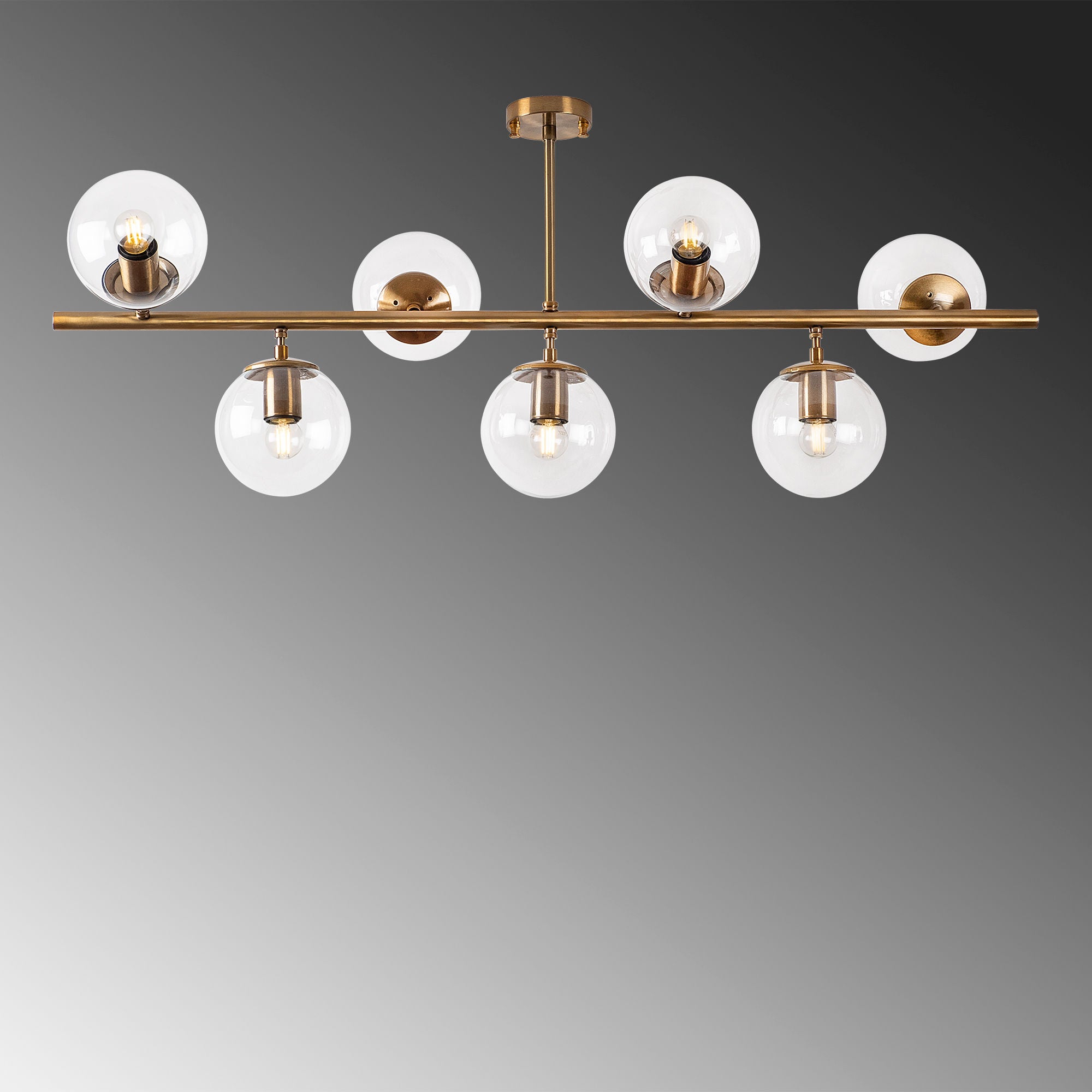 Candeeiro de Teto Vintage – 113 x 40 x 46 cm – Cor cobre – Metal