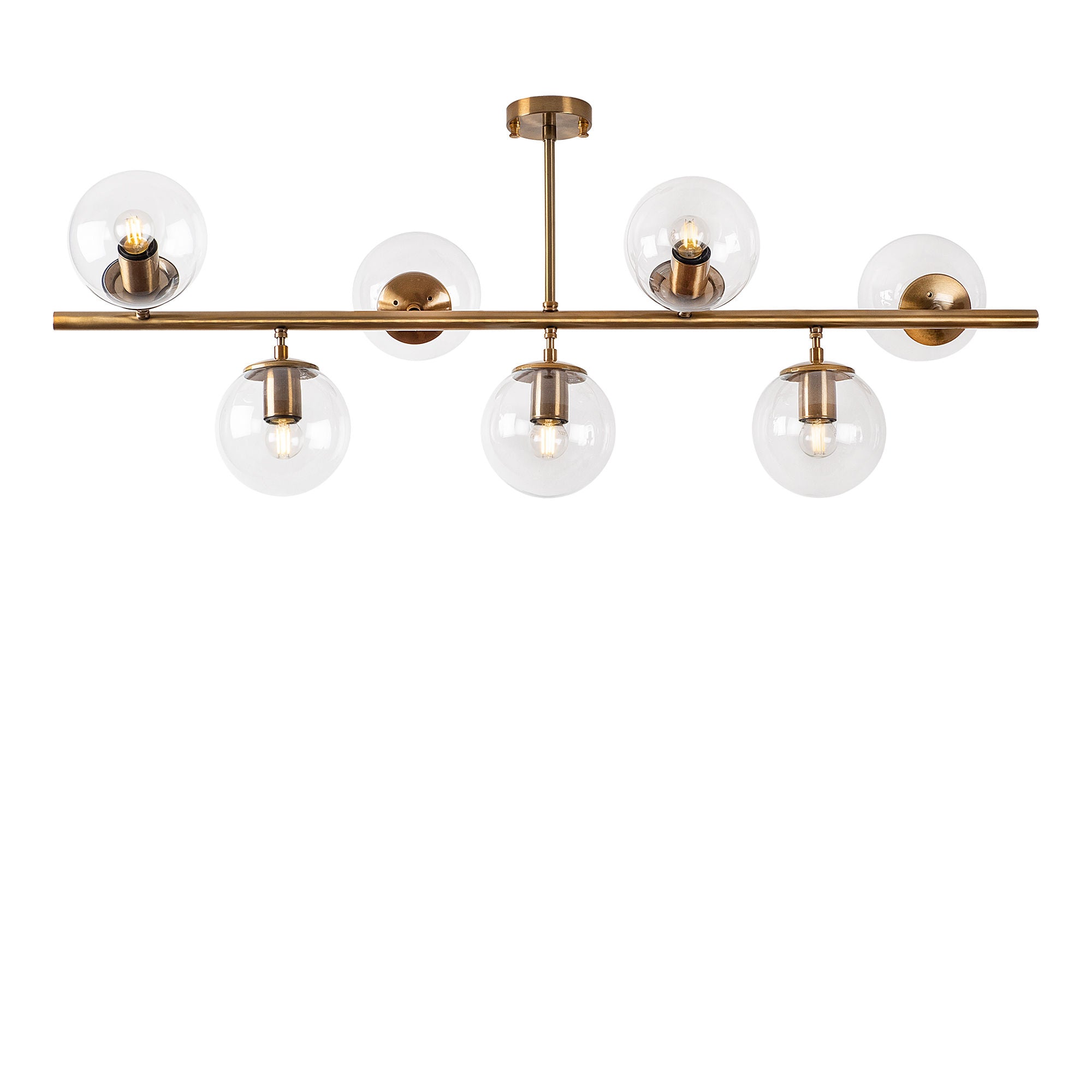Candeeiro de Teto Vintage – 113 x 40 x 46 cm – Cor cobre – Metal