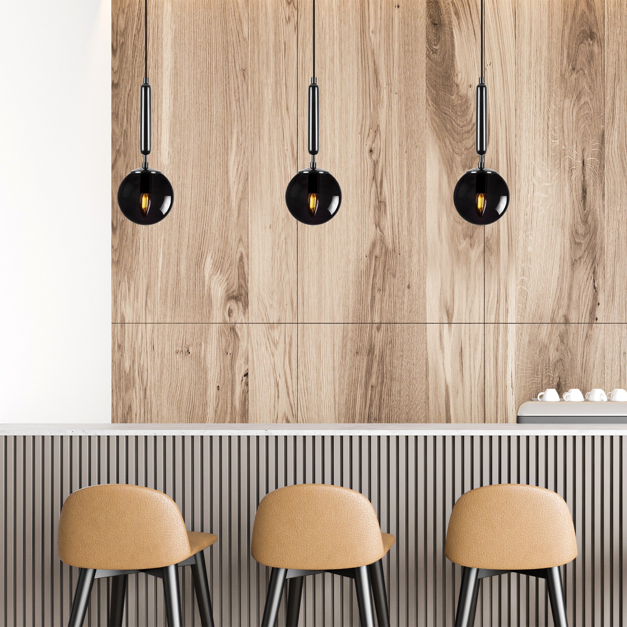 Candeeiro de Teto industrial preto, corpo de metal, altura ajustável 15x15x49 cm, máx. 139 cm, soquete E14, design escandinavo moderno, perfeito para casa e escritório