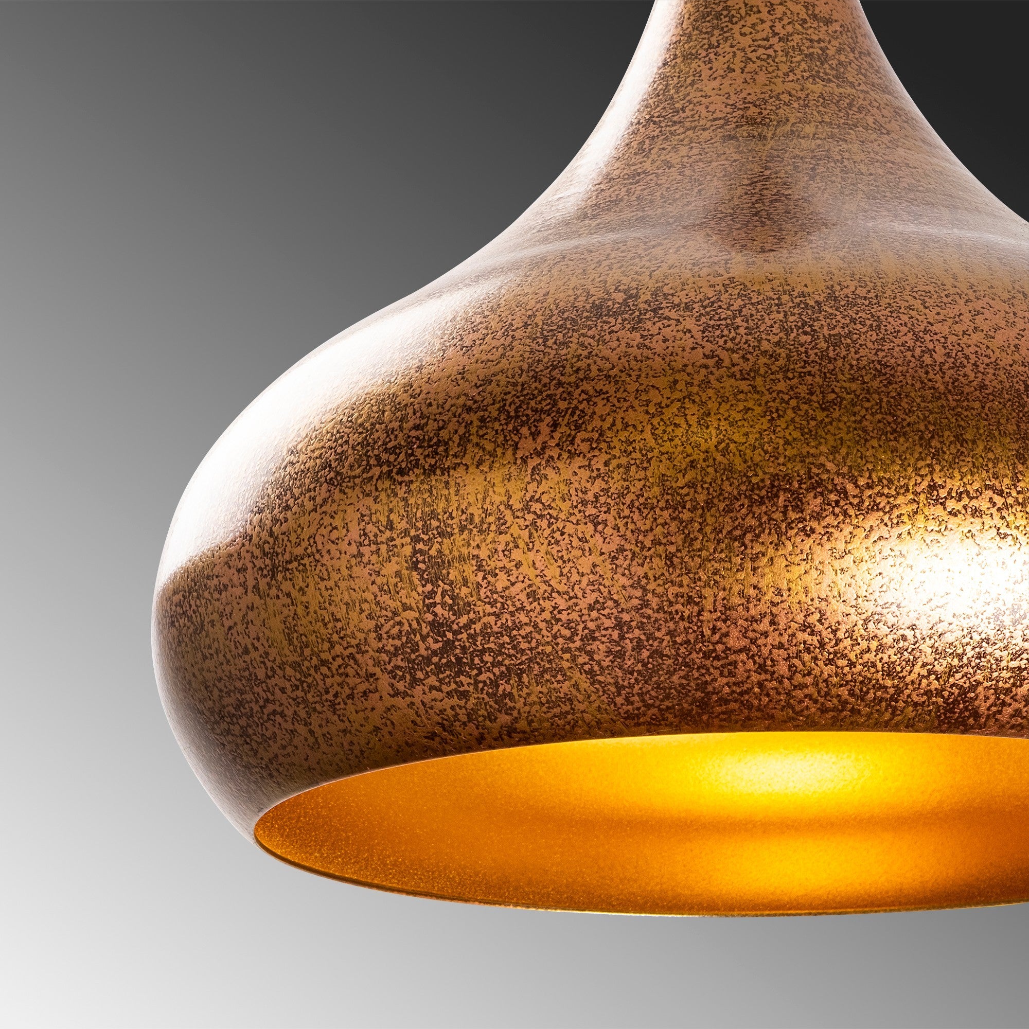 Candeeiro de Teto elegante de cobre, altura ajustável 26 x 26 x 38 cm, corpo de metal, design barroco e escandinavo, soquete E27, máx. 40 W, IP20, perfeito para espaços modernos