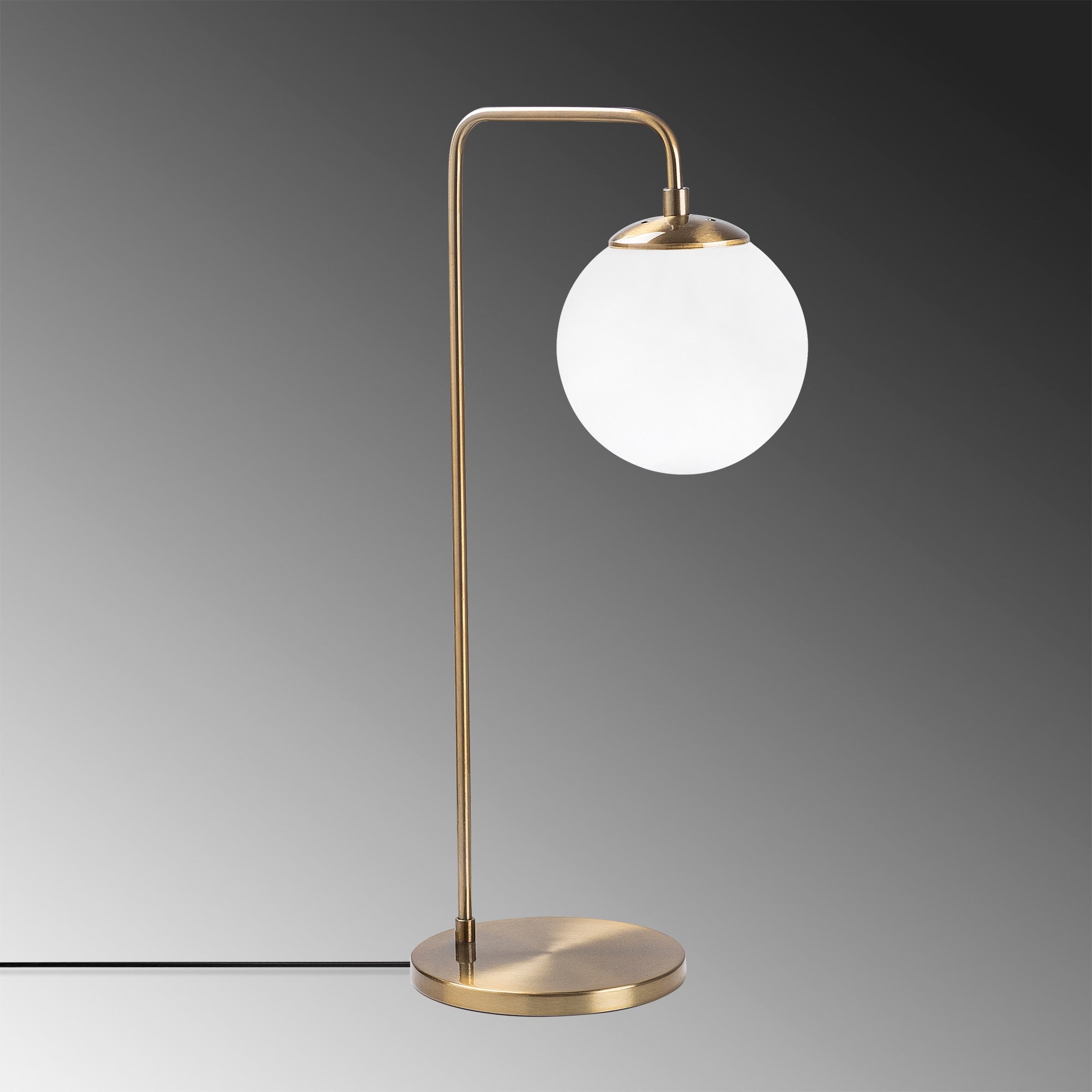 Candeeiro de Mesa Elegante com Corpo de Metal e Tampa de Vidro, Acabamento em Cobre Vintage, 17 x 25 x 55 cm | Botão Liga/Desliga, Soquete E14, Design Escandinavo Moderno