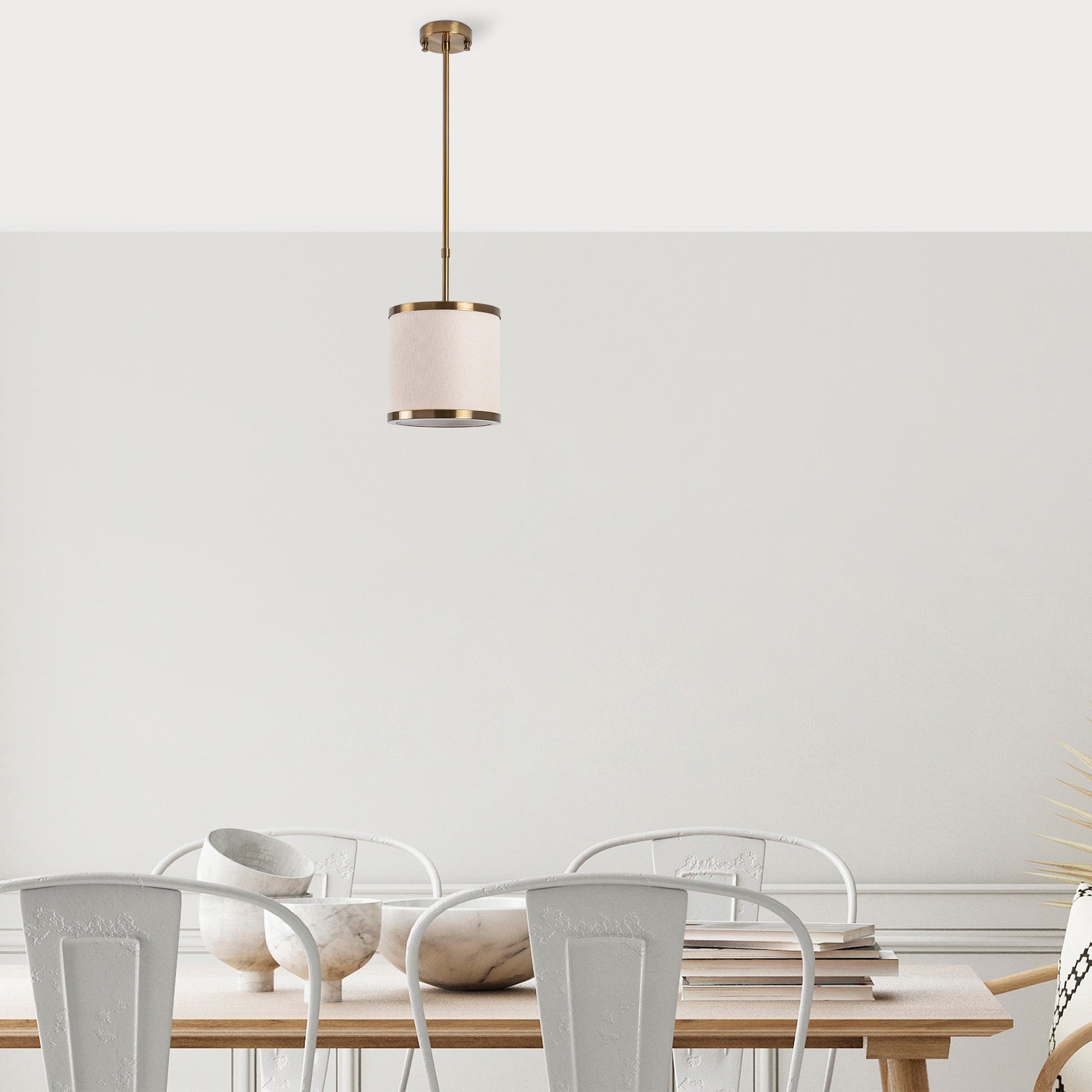 Candeeiro de Teto Vintage Glam, Corpo em Metal, 20 x 20 x 35 cm, Altura Máxima 75 cm, Soquete E27, IP20 | Iluminação Elegante para Espaços Modernos, Lâmpada Não Inclusa