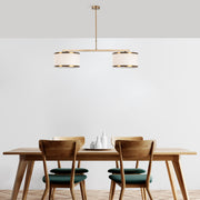 Candeeiro de Teto Vintage Elegante, Corpo em Metal, Altura Ajustável 100 x 30 x 37 cm | 2 Soquetes E27, Máx. 40 W | Iluminação Glamourosa para Espaços Modernos