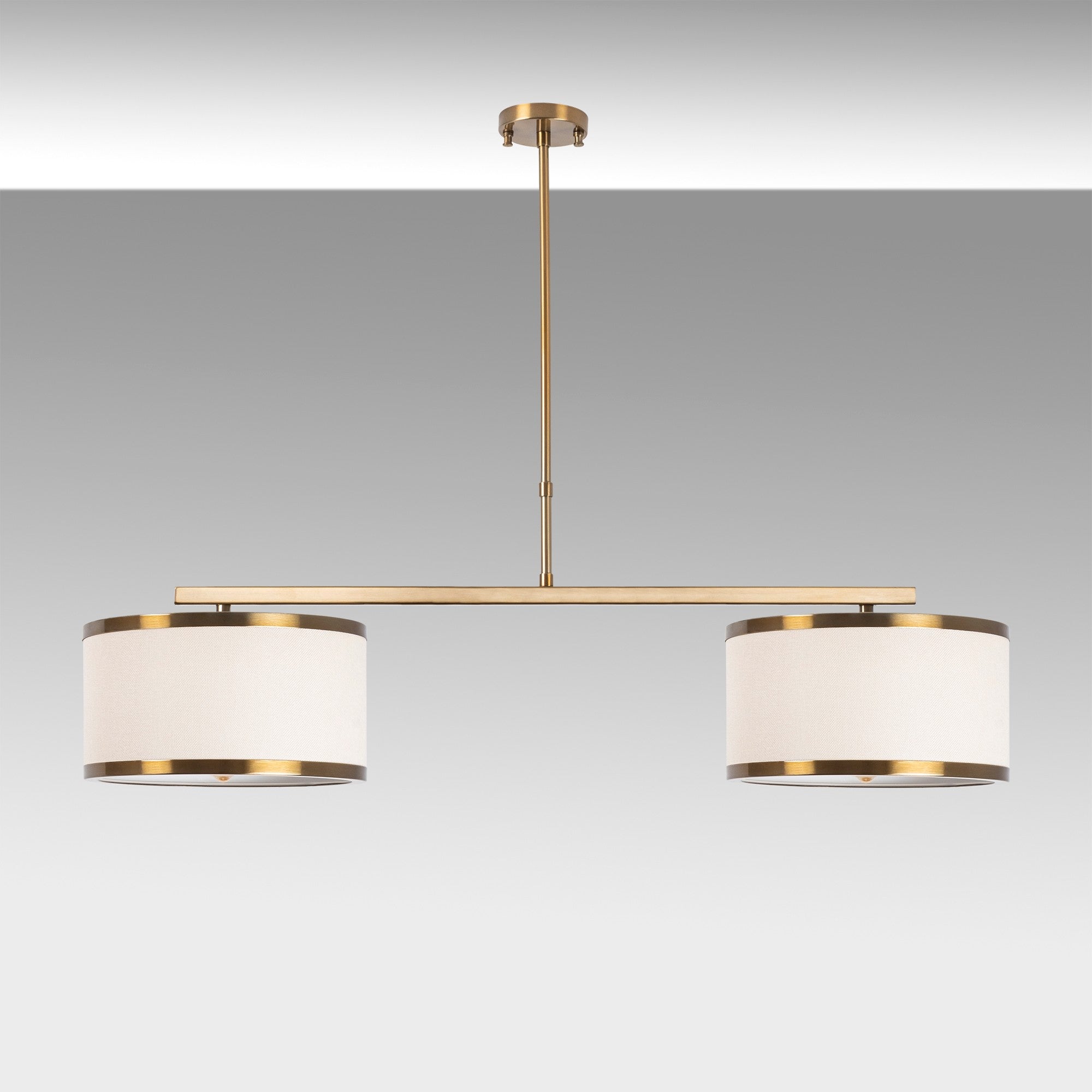 Candeeiro de Teto Vintage Elegante, Corpo em Metal, Altura Ajustável 100 x 30 x 37 cm | 2 Soquetes E27, Máx. 40 W | Iluminação Glamourosa para Espaços Modernos