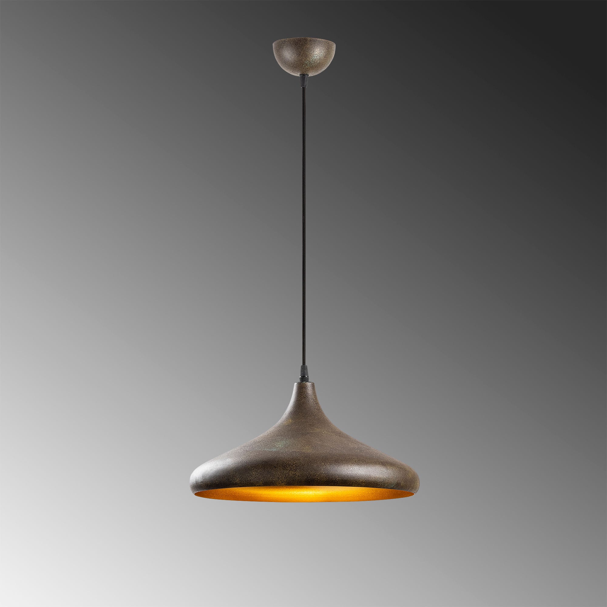 Candeeiro de Teto moderno de pátina, corpo de metal, 35 x 35 x 114 cm, altura ajustável, soquete E27, design industrial e escandinavo, perfeito para decoração de casa