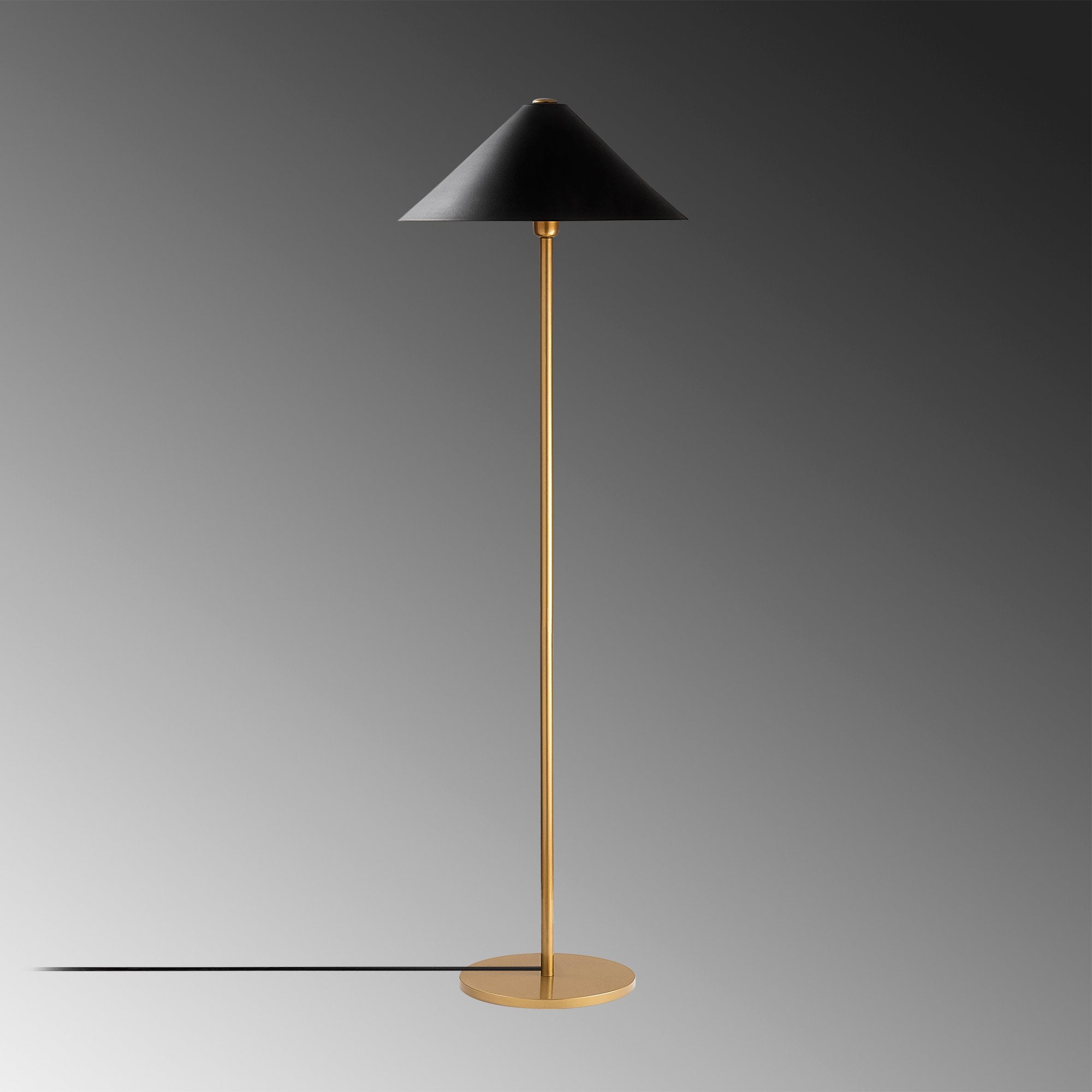 Candeeiro de Pé moderna dourada, 46 x 46 x 150 cm, corpo de metal, soquete E27, 40 W máx., design escandinavo elegante para decoração de casa e hotel, classificação IP20