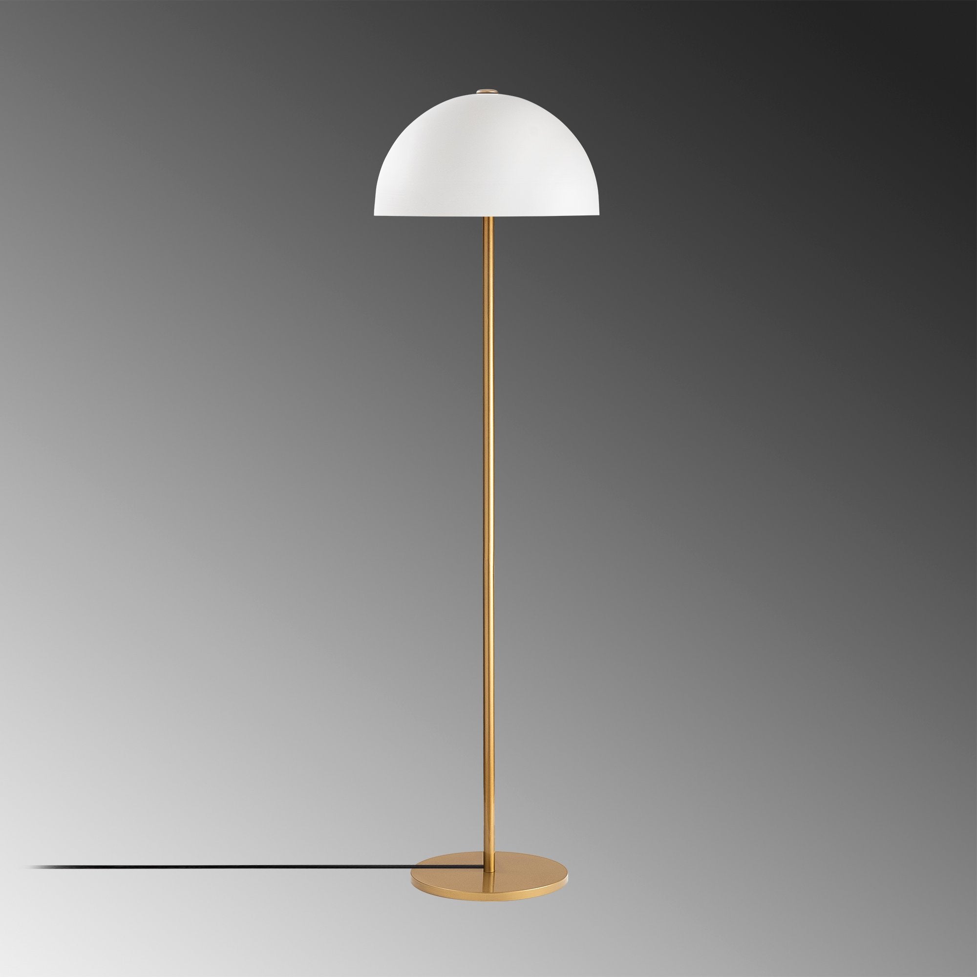 Candeeiro de Pé Moderna com Corpo em Metal, Acabamento Dourado, 40 x 40 x 154 cm | Soquete E27, 40 W máx., Cabo de 200 cm | Iluminação Elegante para Decoração Glamourosa e Escandinava