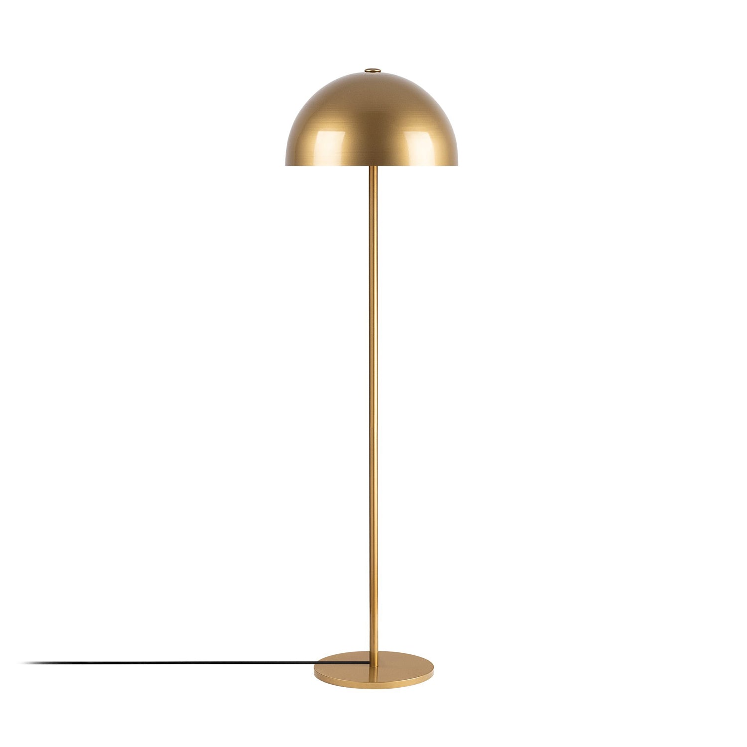 Candeeiro de Pé elegante com corpo de metal, acabamento dourado, 40 x 40 x 154 cm | Soquete E27, 40 W máx., cabo de 200 cm | Perfeita para interiores modernos e glamourosos