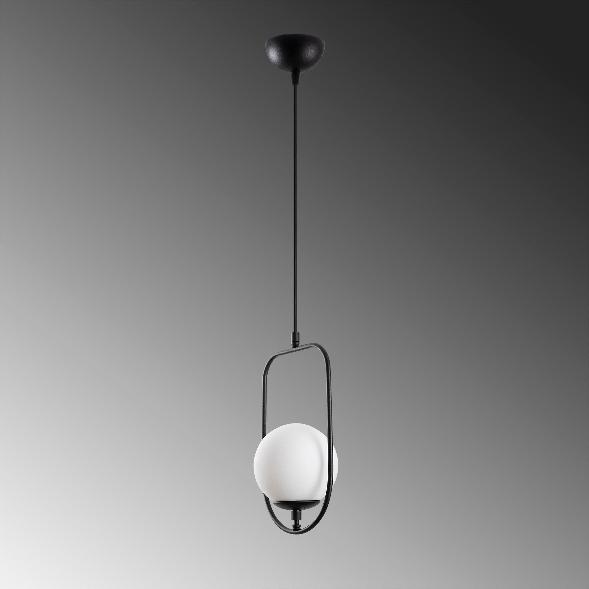 Candeeiro de Teto elegante preto, corpo de metal, 20 cm de largura, altura ajustável (42-171 cm) | Soquete E14, IP20 | Perfeito para salas de estar e jantar modernas