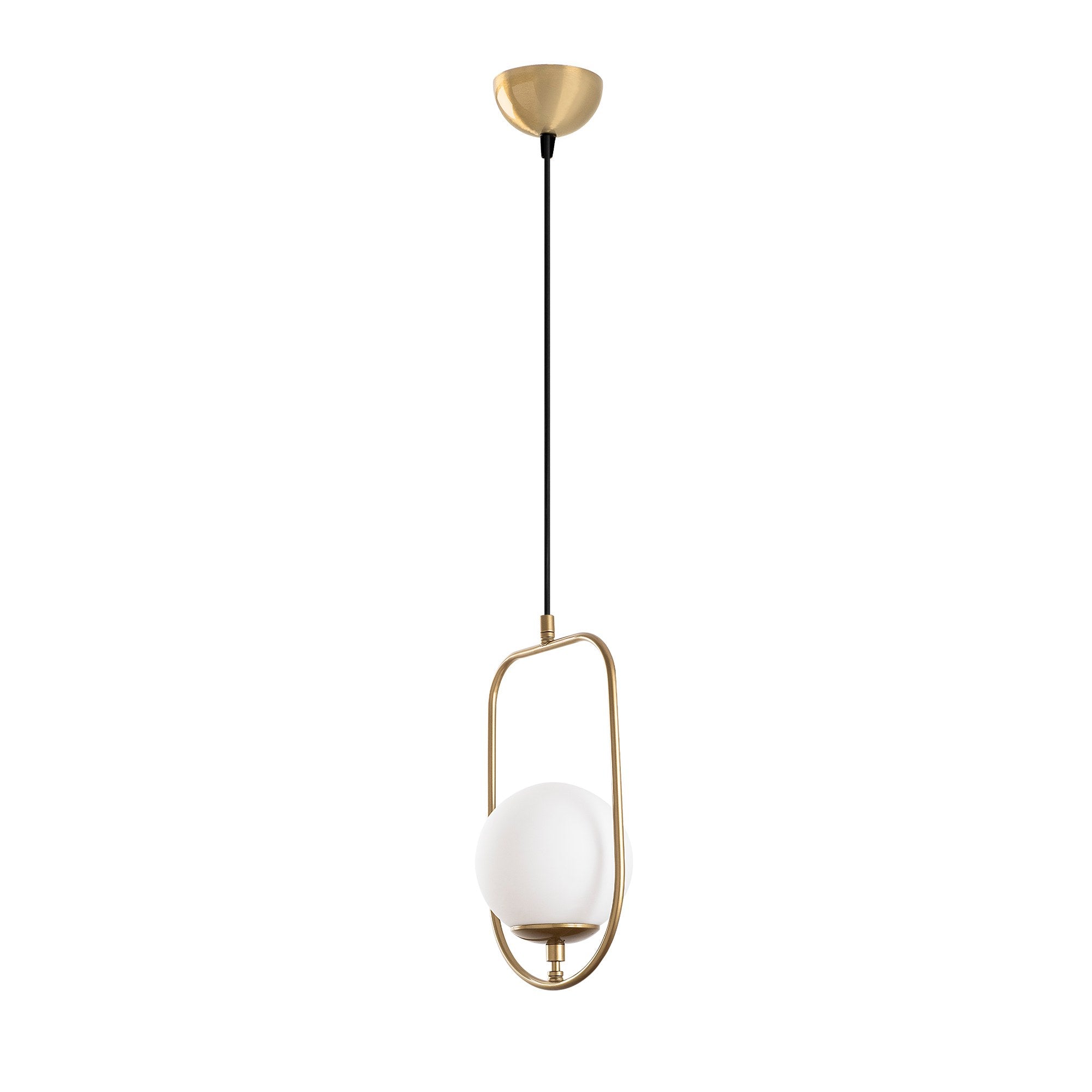 Candeeiro de Teto Dourado Elegante, Corpo em Metal, 20 cm de Largura, Altura Ajustável (42-171 cm), Soquete E14, IP20 | Perfeito para Salas de Estar e Salas de Jantar Modernas