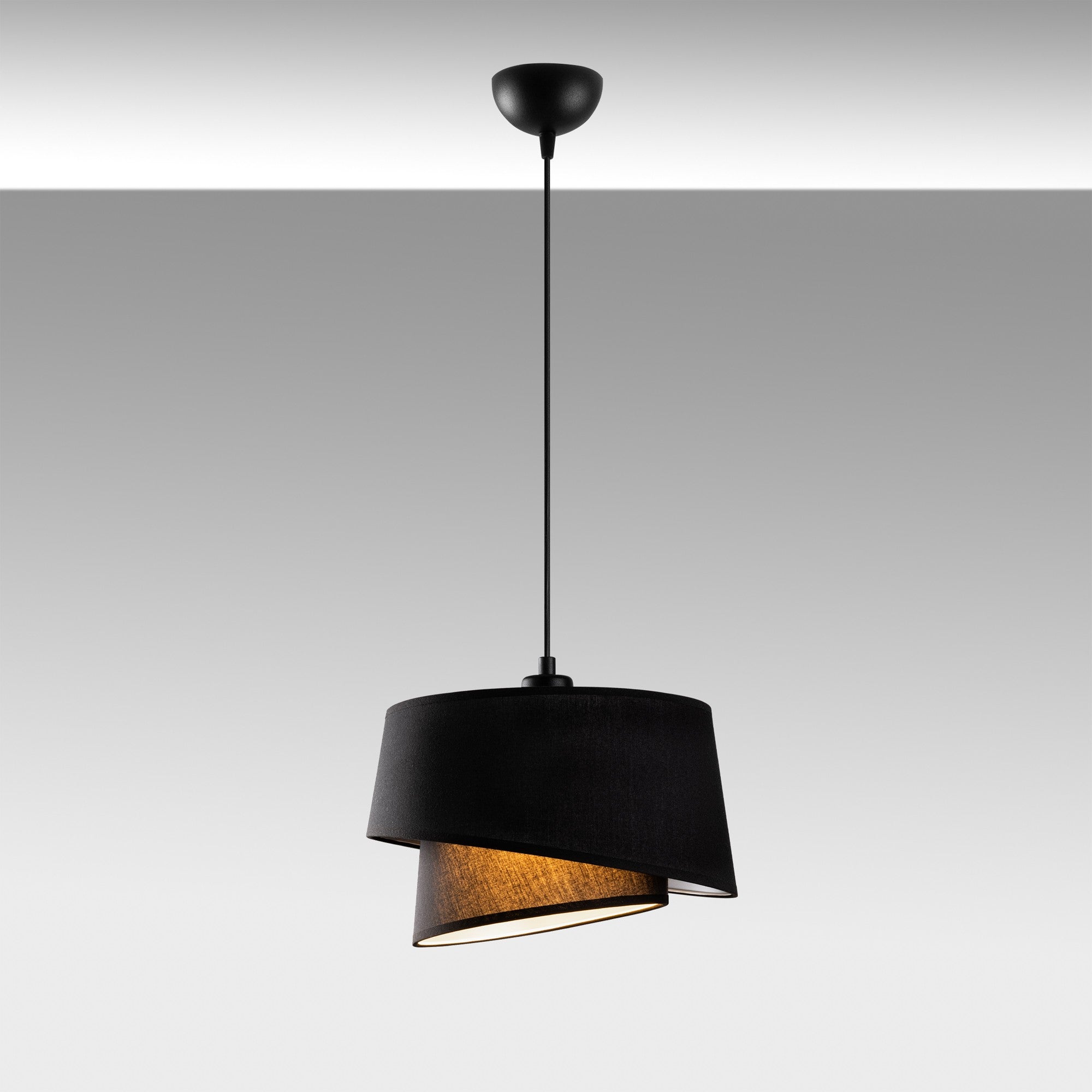 Candeeiro de Teto – 30-120 cm – Preto – Metálico