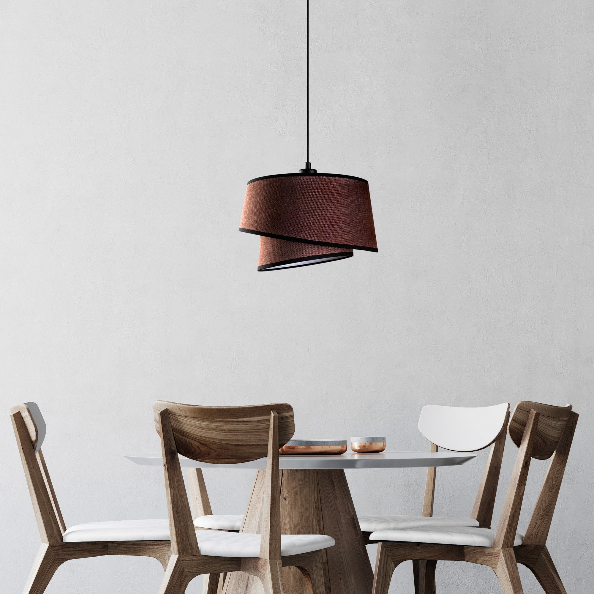 Candeeiro de Teto – 30-120 cm – Castanho escuro – Metal
