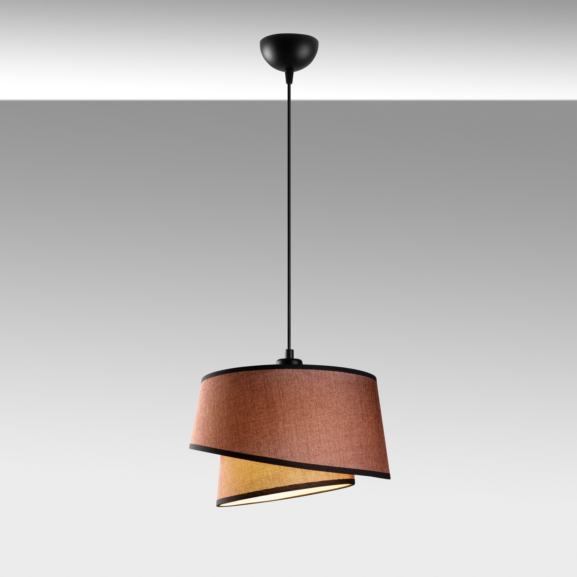 Candeeiro de Teto – 30-120 cm – Castanho escuro – Metal