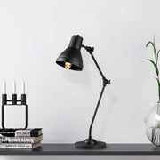 Candeeiro de Mesa Moderna com Corpo em Metal, Preta e Dourada, 16 x 27 x 55 cm | Soquete E14, 40 W máx., Cabo de 200 cm, Design Industrial Elegante para Casa e Escritório
