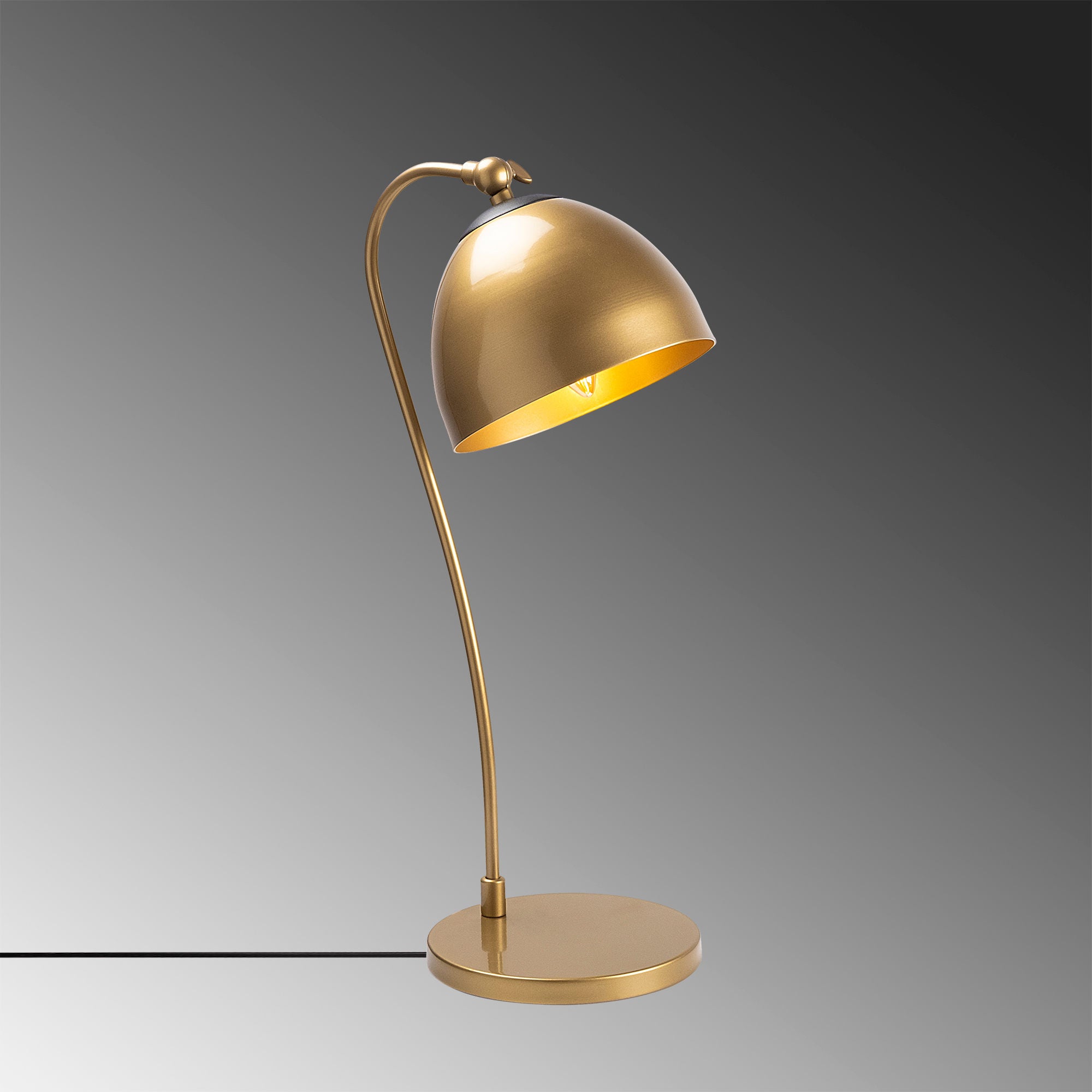 Candeeiro de Mesa Elegante em Cobre, Corpo em Metal, 25 x 25 x 54 cm | IP20, Soquete E14, 40 W Máx. | Design Moderno e Glamouroso para Decoração de Casa e Escritório