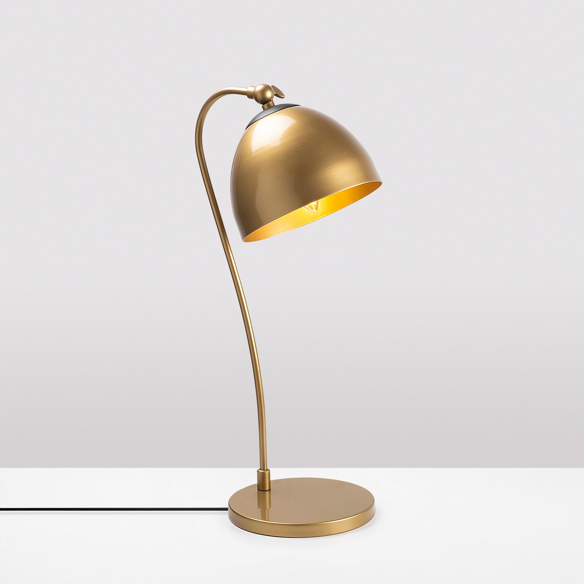 Candeeiro de Mesa Elegante em Cobre, Corpo em Metal, 25 x 25 x 54 cm | IP20, Soquete E14, 40 W Máx. | Design Moderno e Glamouroso para Decoração de Casa e Escritório