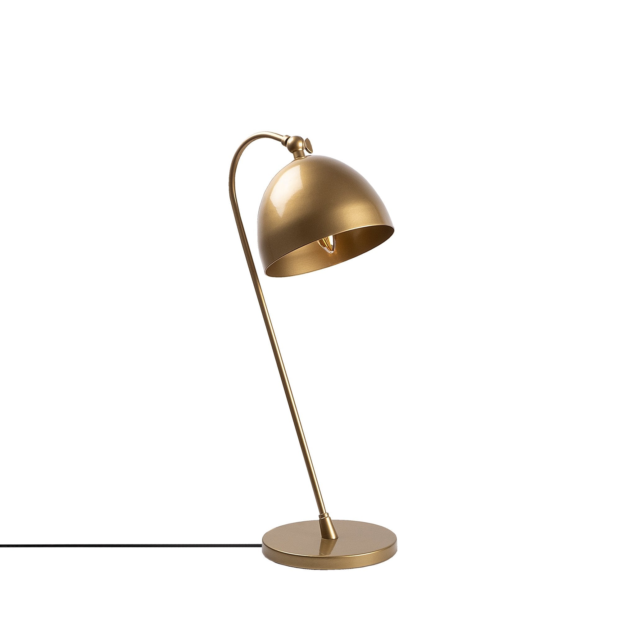 Candeeiro de Mesa Elegante Dourada, Corpo em Metal, 18 x 26 x 54 cm | Soquete E14, Potência Máxima de 40 W, Cabo de 200 cm | Design Escandinavo Moderno, Perfeito para Decoração de Casa
