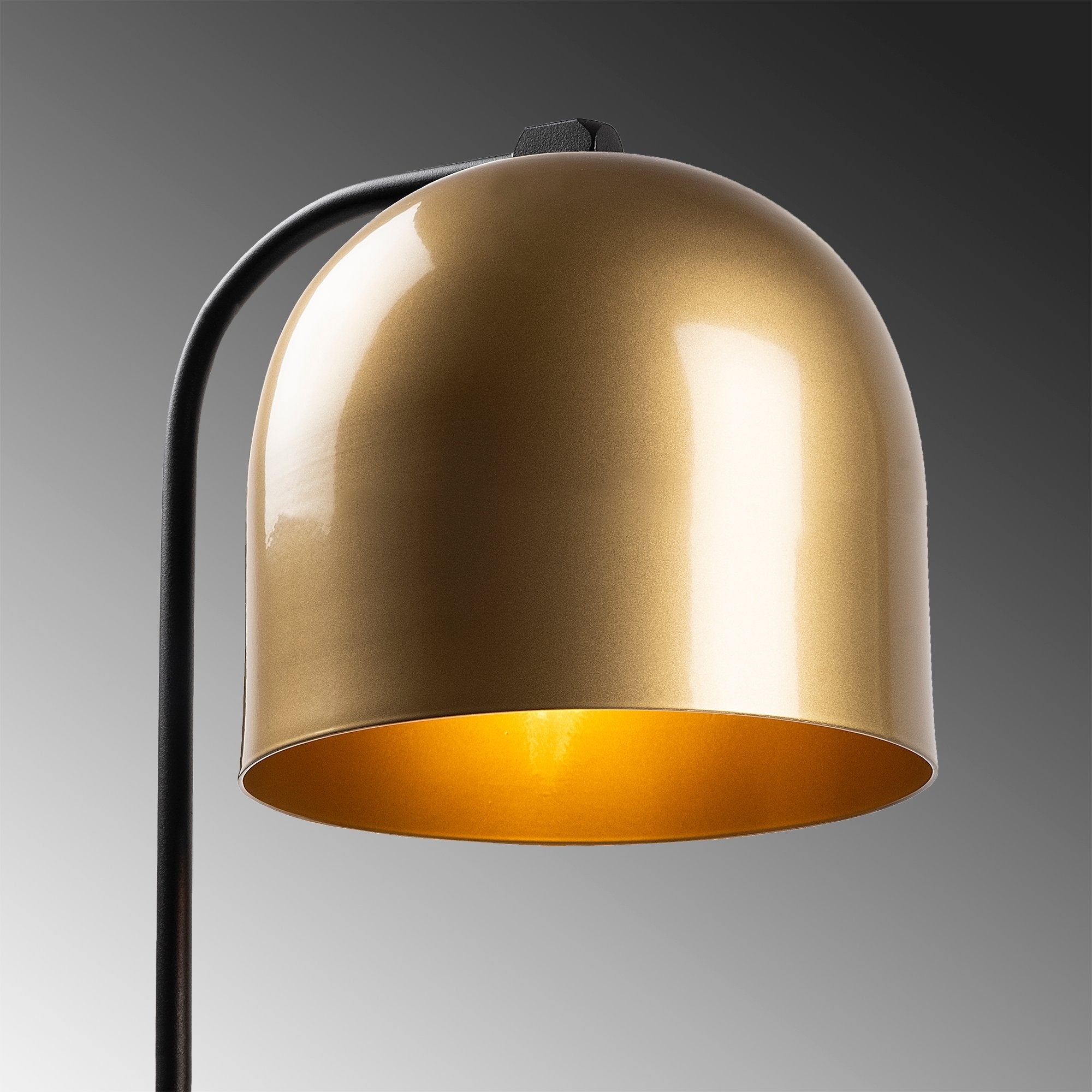 Candeeiro de Mesa Estilo Escandinavo, Dourado e Preto, 17 x 22 x 60 cm | Corpo em Metal, Soquete E14, 40 W Máx., Cabo de 200 cm | Iluminação Elegante para Espaços Modernos