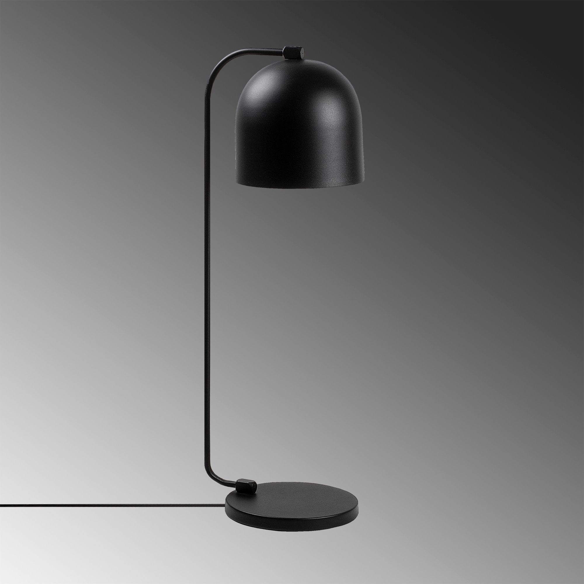 Candeeiro de Mesa Preta Moderna, Corpo em Metal, 17 x 22 x 60 cm | Soquete E14, 40 W Máx., IP20 | Design Industrial e Escandinavo Elegante para Casa e Escritório