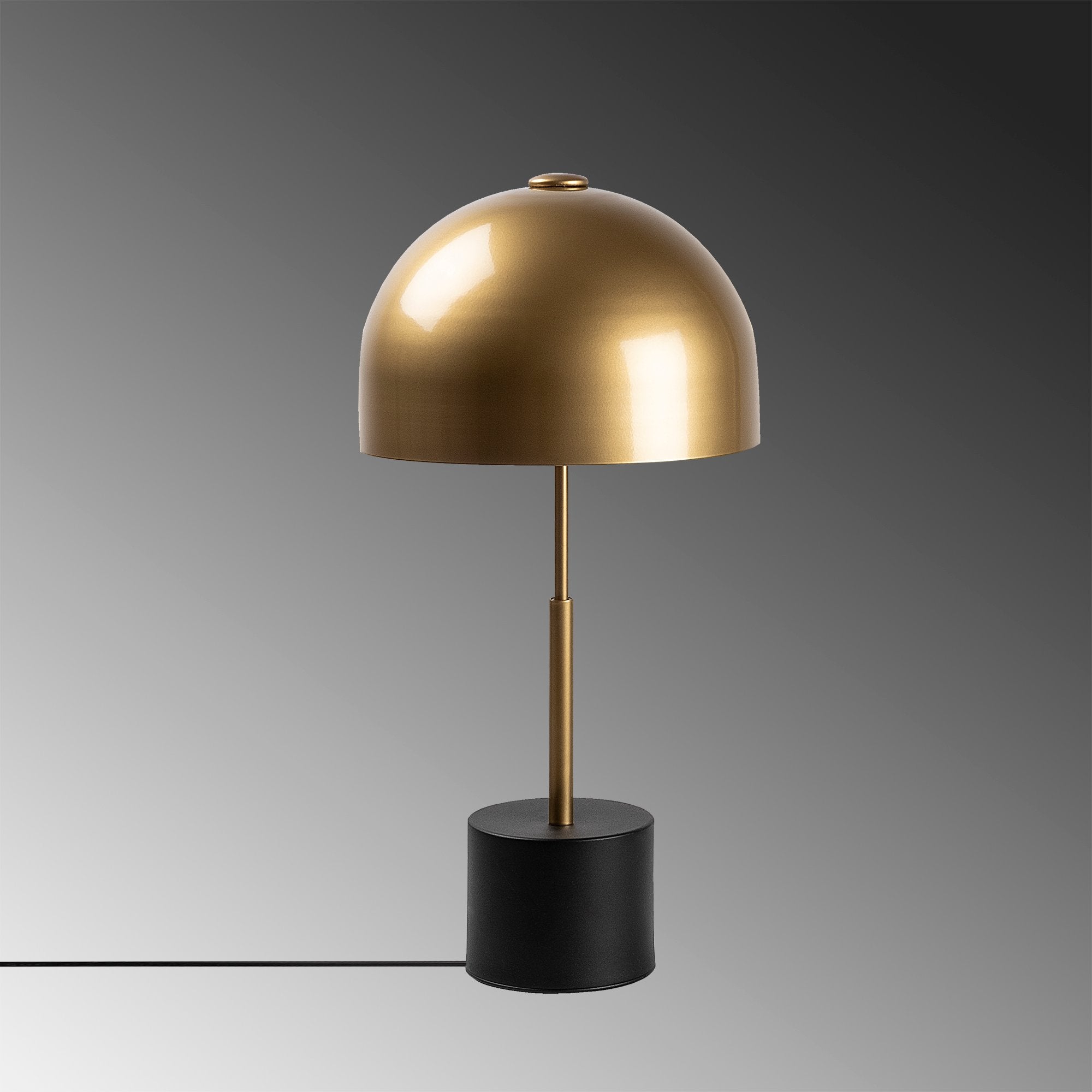 Candeeiro de Mesa Moderna com Corpo em Metal, Acabamento Preto e Antigo, 26 x 26 x 53 cm | Soquete E14, 40 W Máx., Cabo de 200 cm | Design Elegante, Glamouroso e Escandinavo