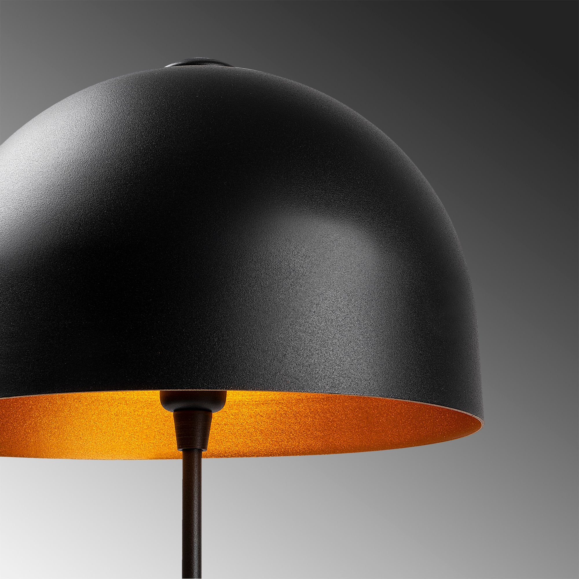 Candeeiro de Mesa Moderna Preta, Corpo de Metal, 26 x 26 x 53 cm | Soquete E14, 40 W Máx., Cabo de 200 cm | Design Industrial e Escandinavo Elegante para Casa e Escritório