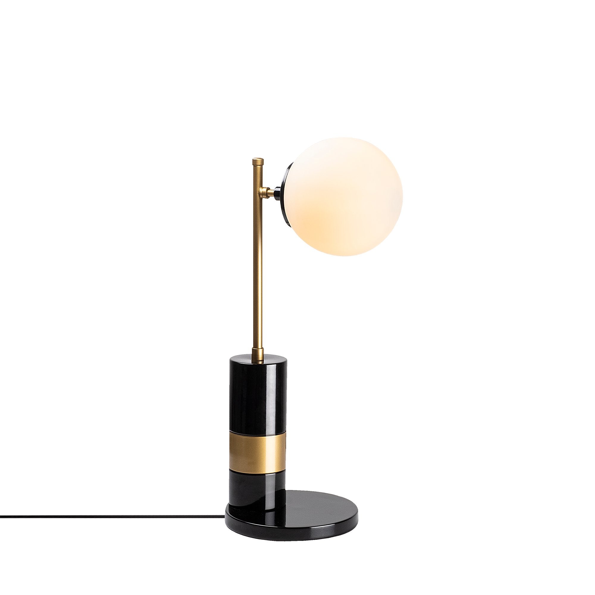 Candeeiro de Mesa Moderna com Corpo em Metal, Preto e Creme Antigo, 18 x 18 x 48 cm | Soquete E14, Máx. 40 W, Cabo de 200 cm | Design Escandinavo Elegante para Decoração de Casa