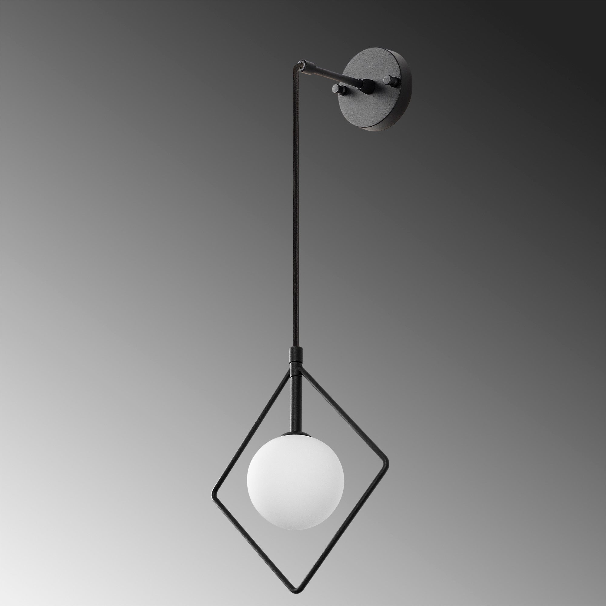Candeeiro de Parede Industrial Moderna, Preta e Branca, 24 x 15 cm | Altura Ajustável 41-117 cm | Corpo de Metal, Tampa de Vidro, Soquete G9, IP20 | Iluminação Elegante para Casa e Escritório